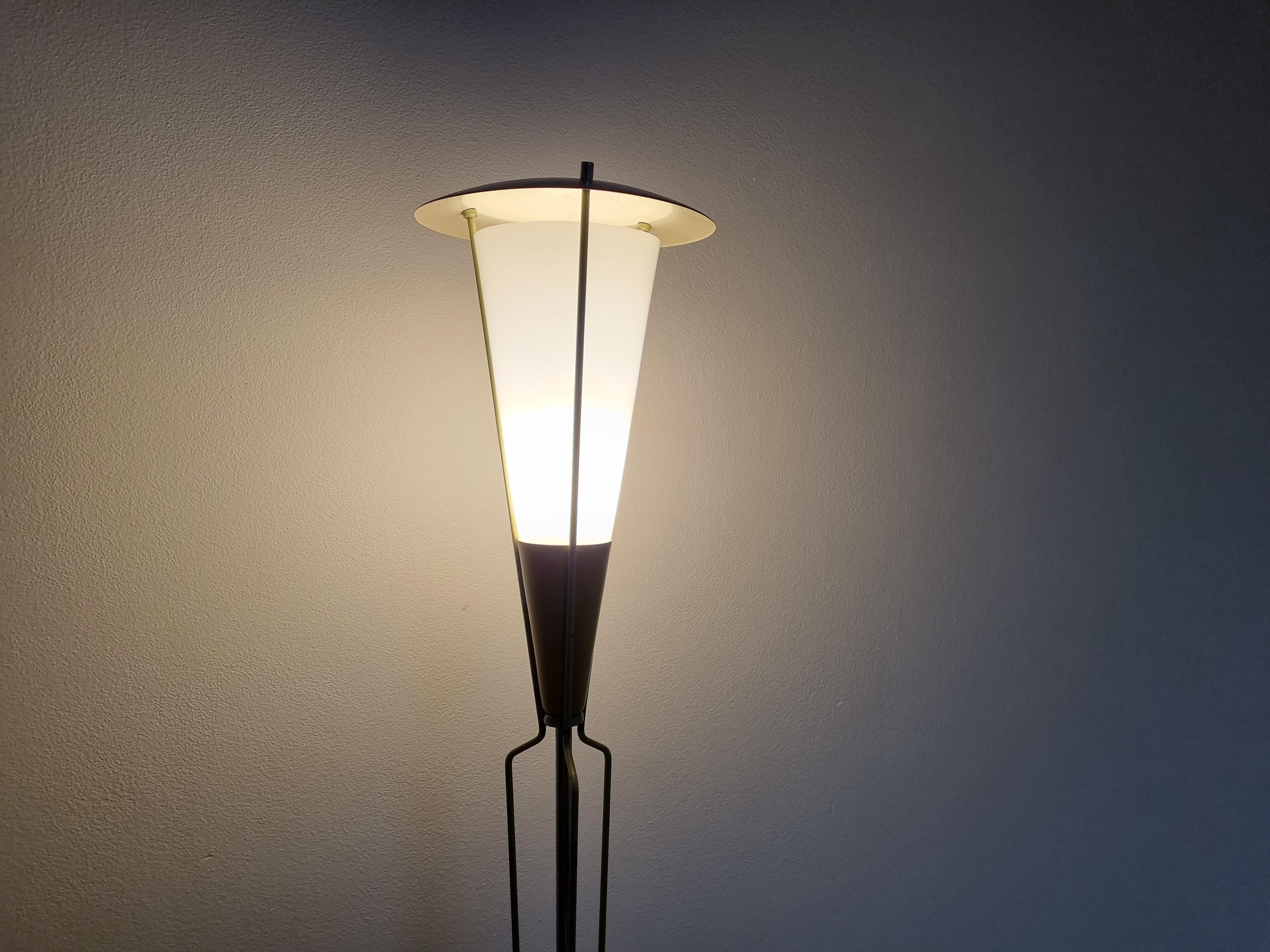 Mid-Century Modern Rare Mid Century Floor Lamp in style of Stilnovo, 1960s For Sale