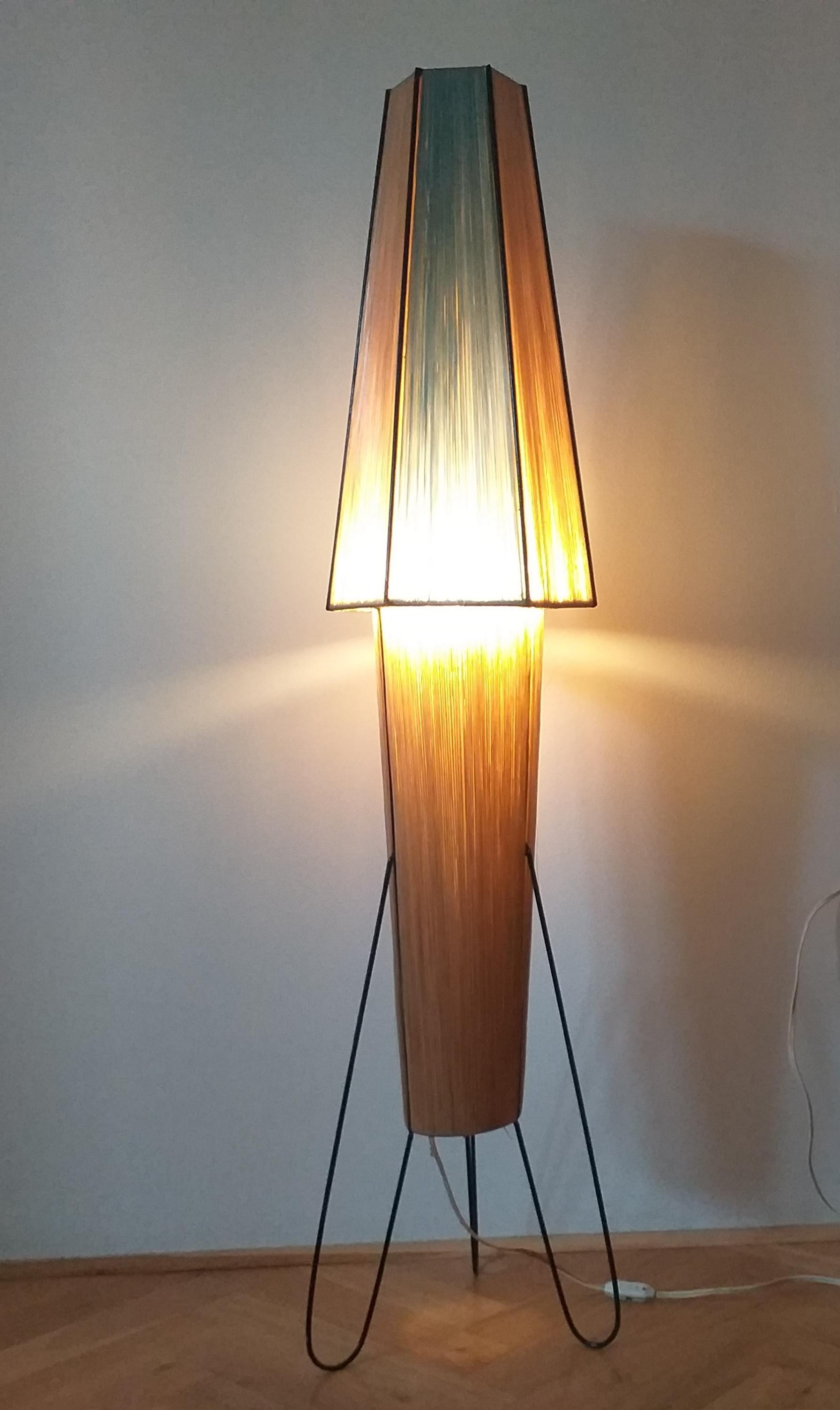 Rare Midcentury Floor Lamp Rocket, 1960s For Sale 1