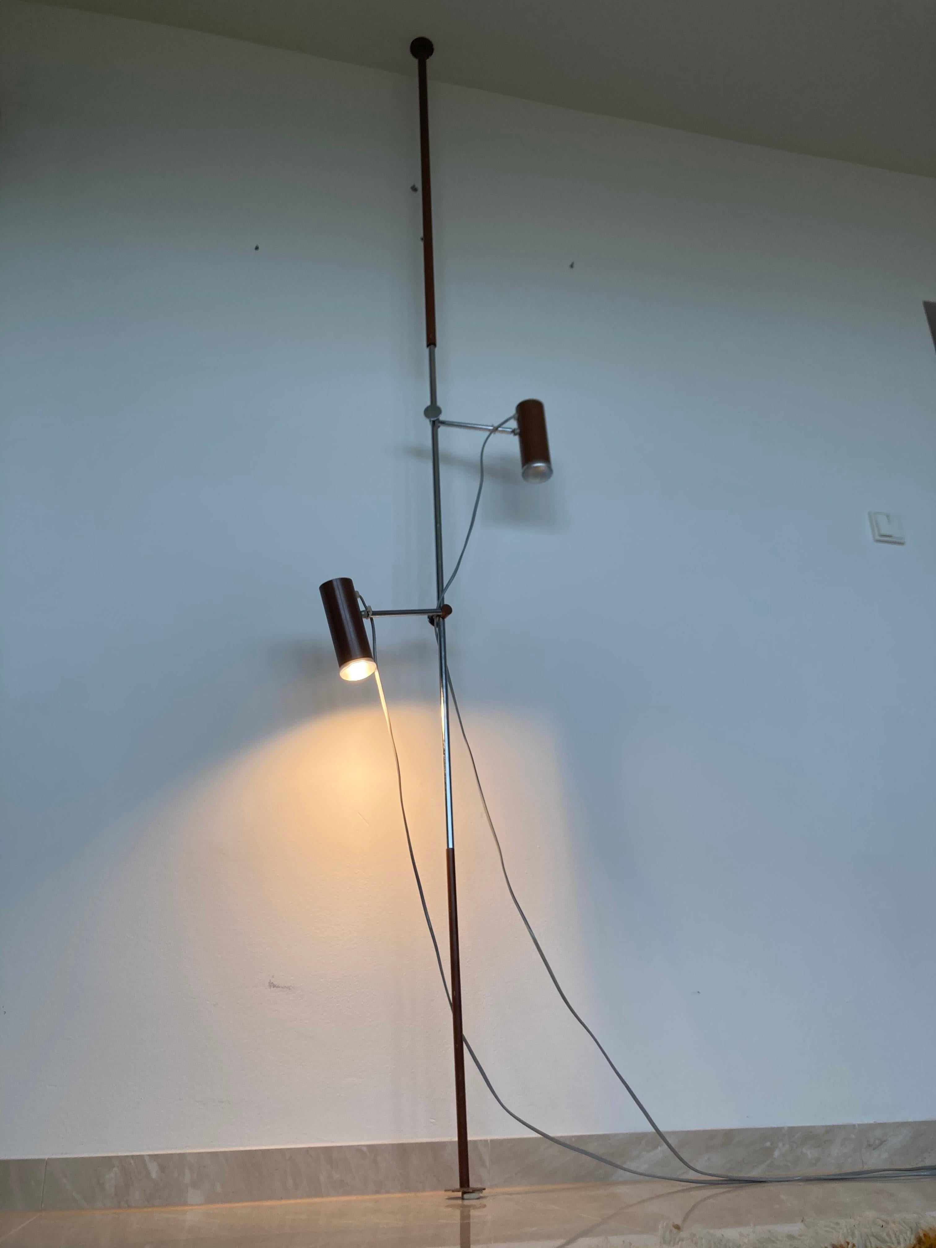 mid century floor to ceiling lamp
