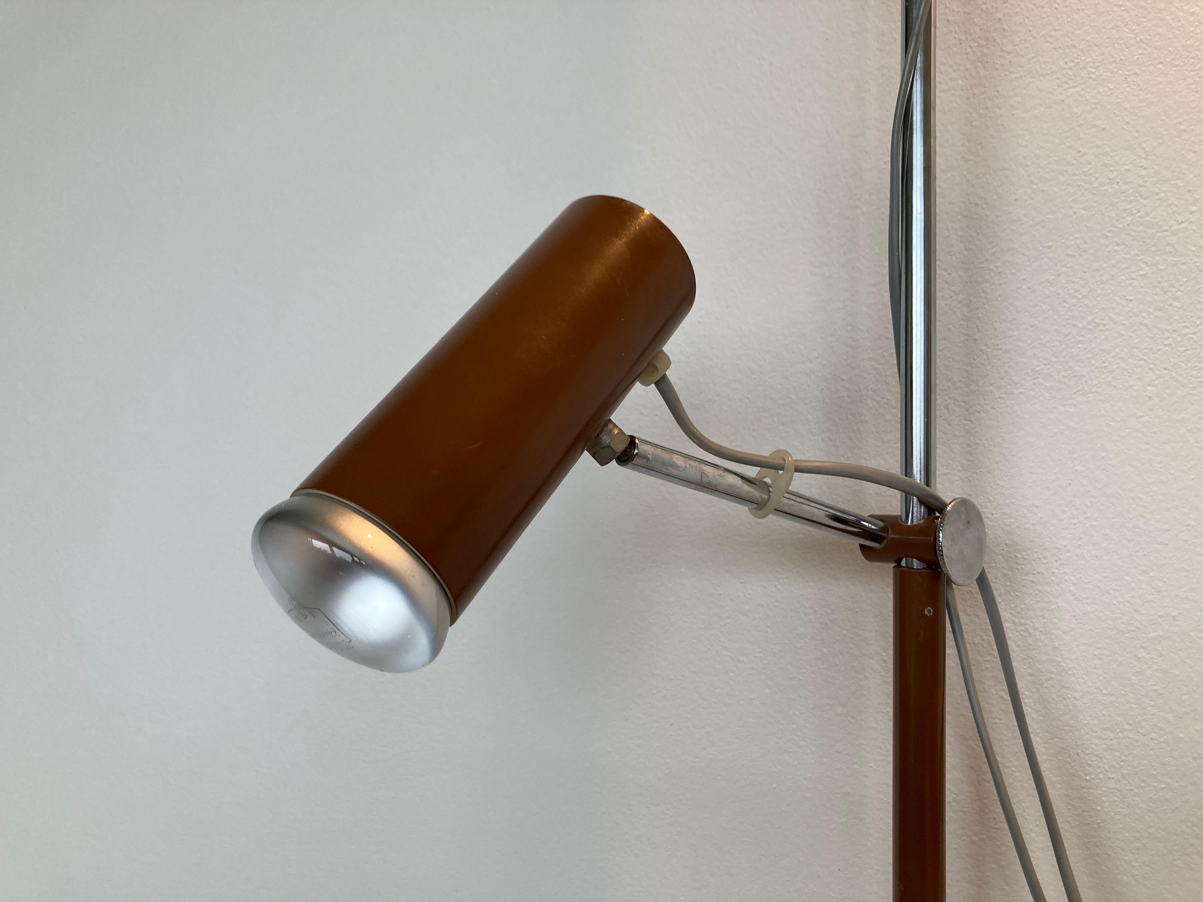 Czech Rare Midcentury Floor to Ceiling Lamp by Josef Hůrka for Napako, 1960s For Sale