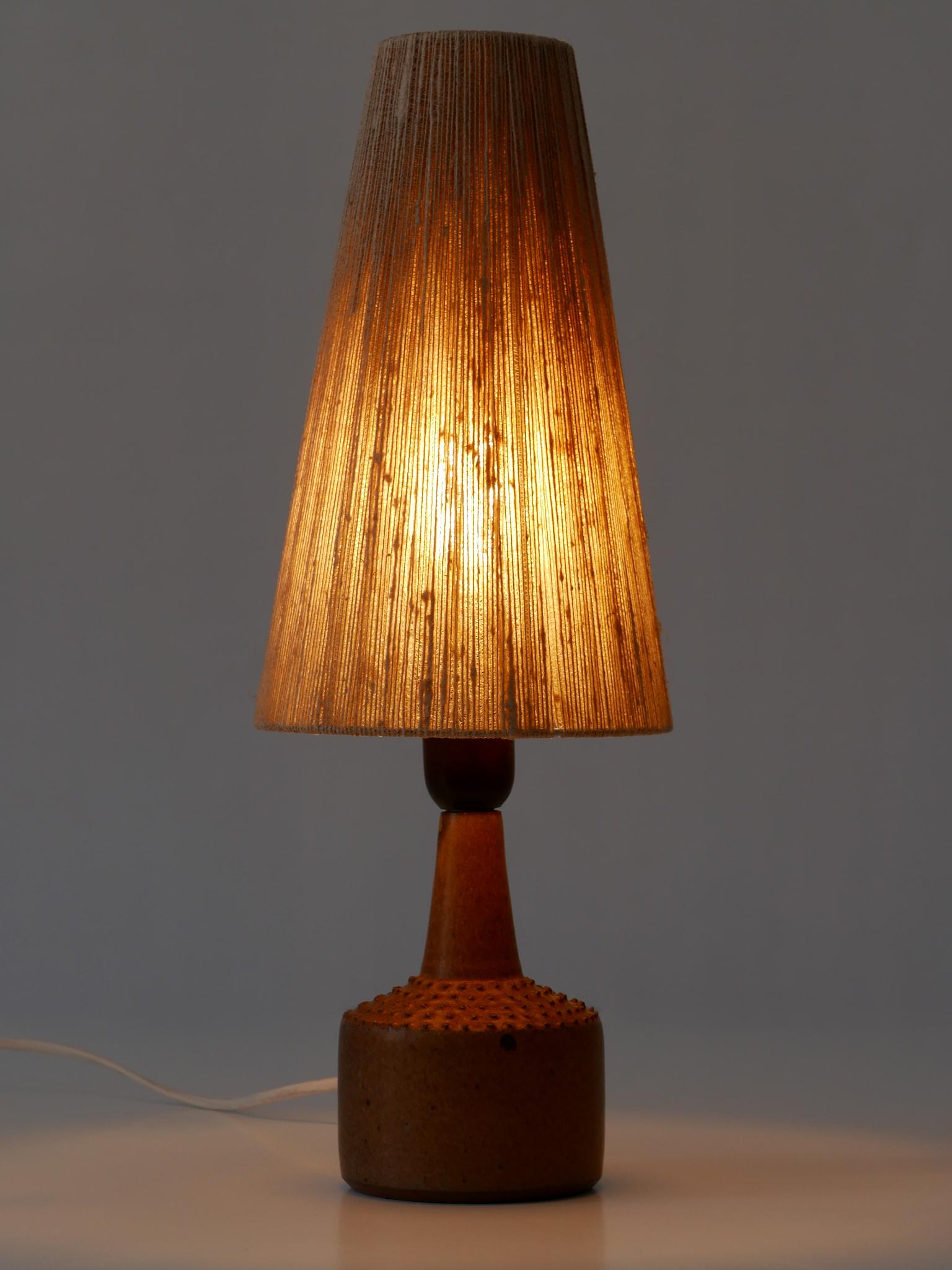 Italian Rare Mid-Century Glazed Stoneware Table Lamp by Rolf Palm for Mölle Sweden 1962