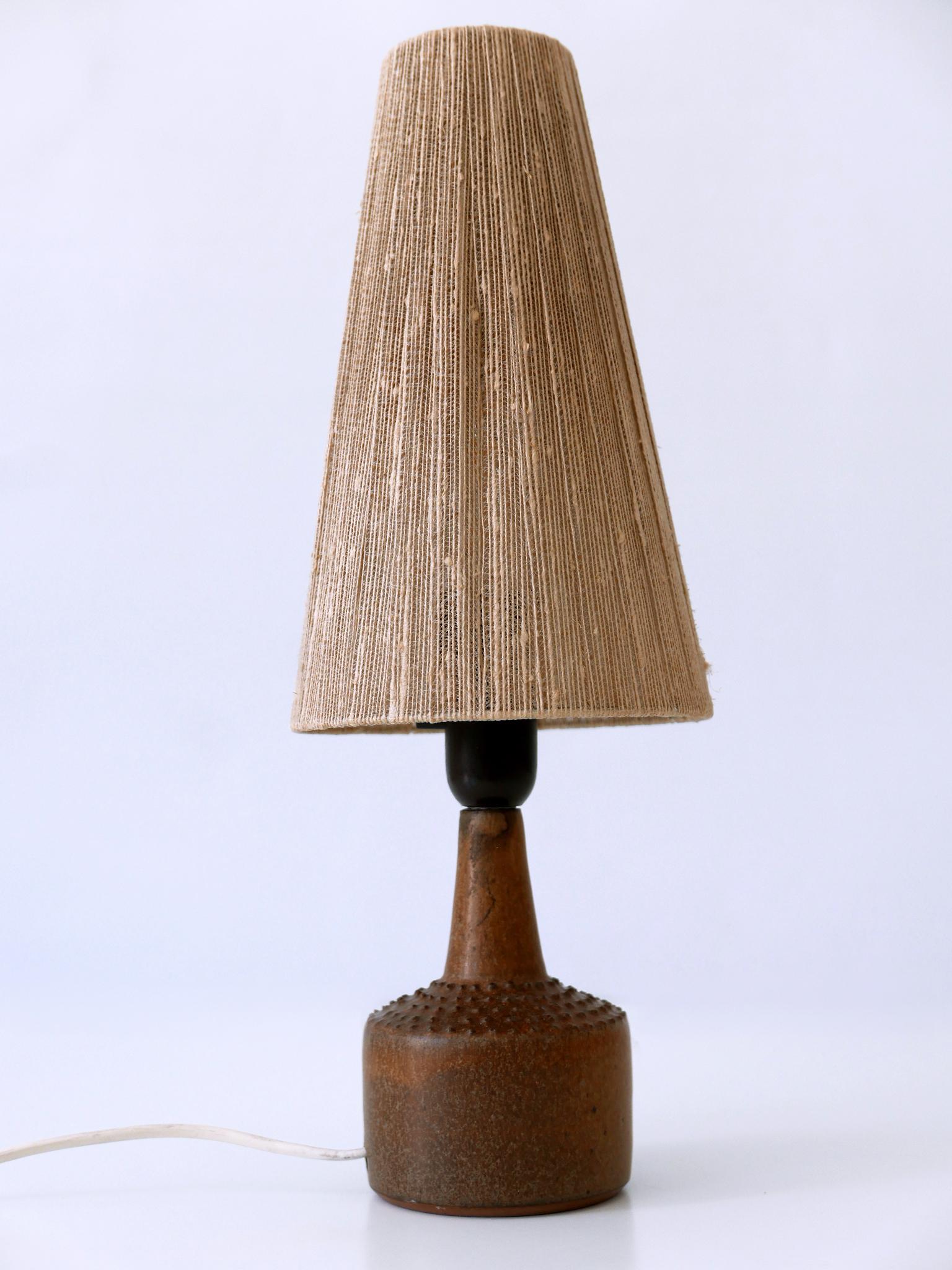 Rare Mid-Century Glazed Stoneware Table Lamp by Rolf Palm for Mölle Sweden 1962 In Good Condition In Munich, DE