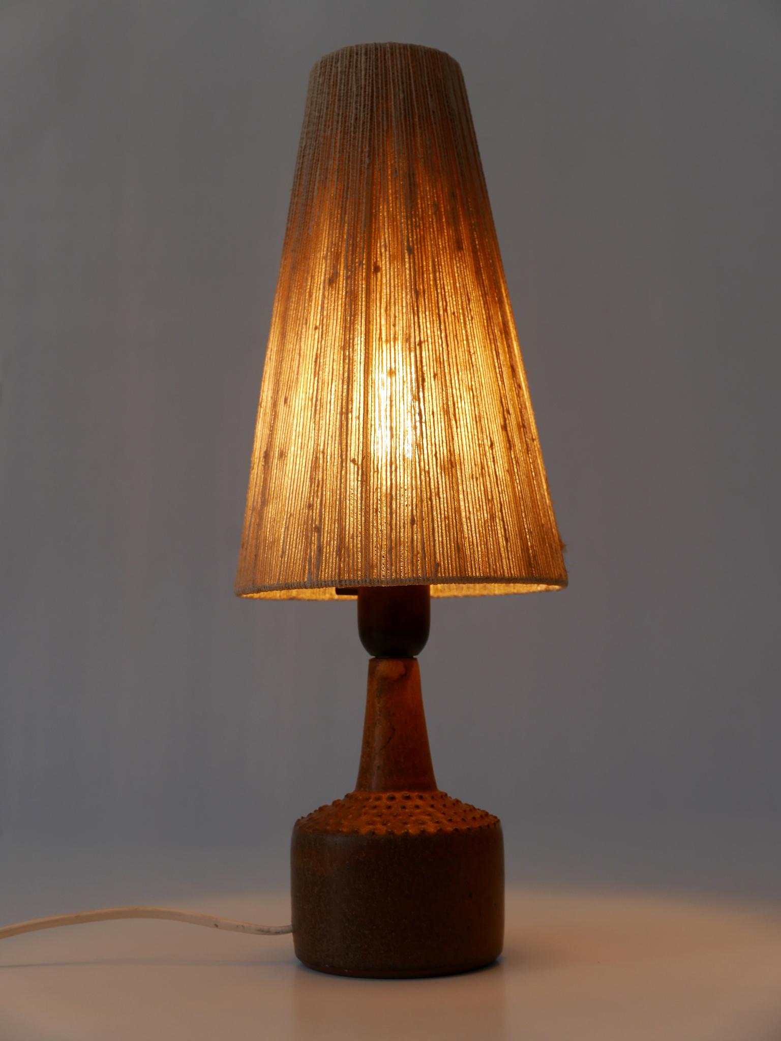 Mid-20th Century Rare Mid-Century Glazed Stoneware Table Lamp by Rolf Palm for Mölle Sweden 1962