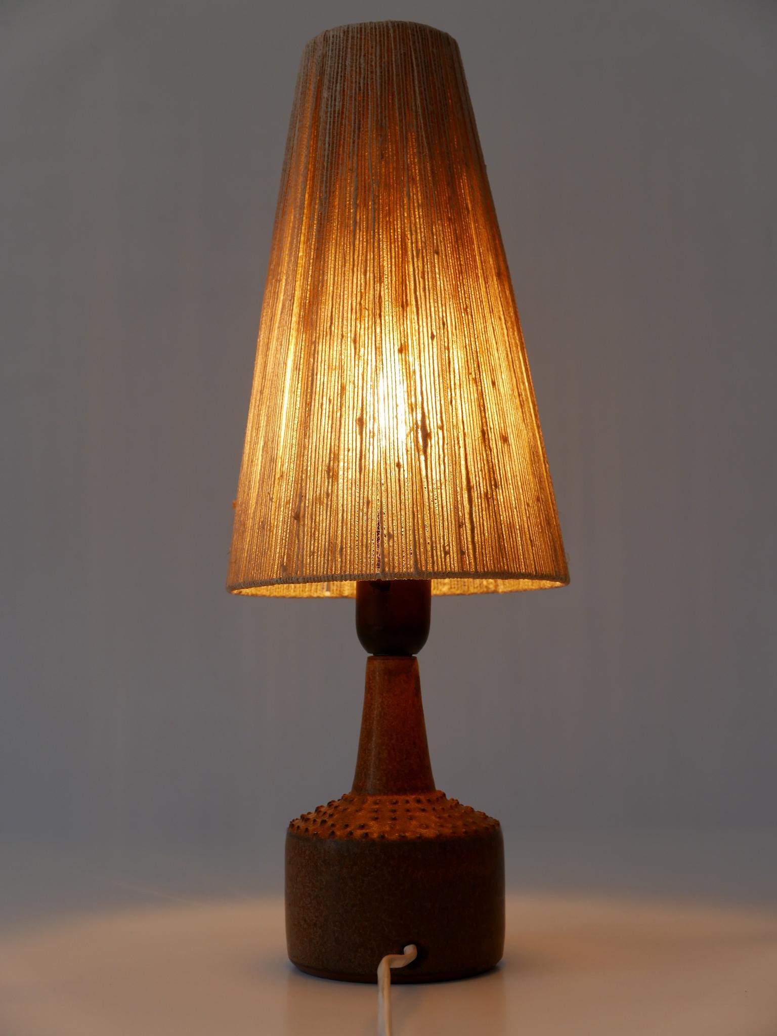 Rare Mid-Century Glazed Stoneware Table Lamp by Rolf Palm for Mölle Sweden 1962 3