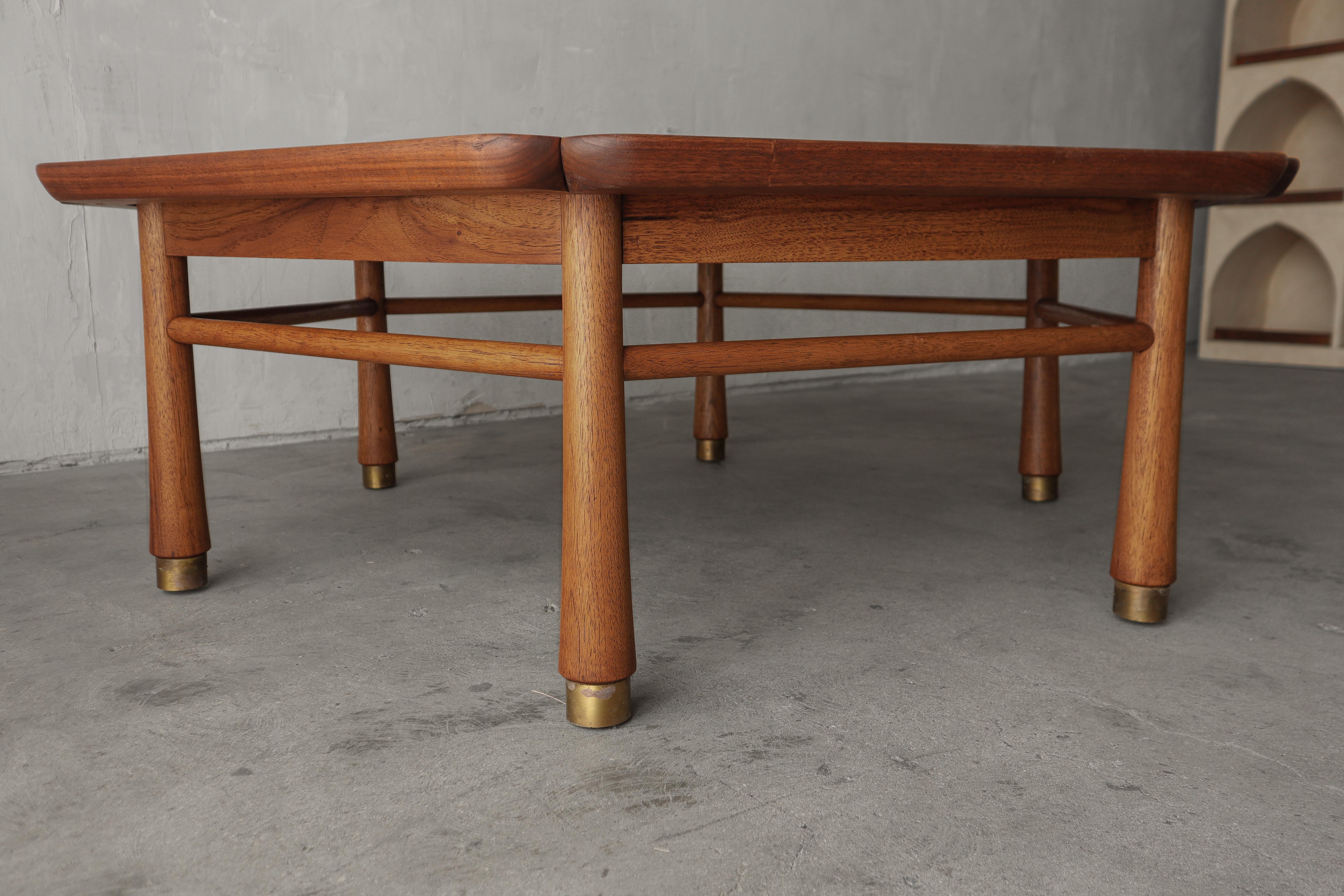 Brass RARE Mid Century Hexagon Coffee Table by Heritage