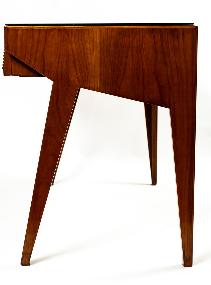 Mid-20th Century Rare Mid Century Italian Grissinato Desk In The Style Of Gio Ponti For Sale