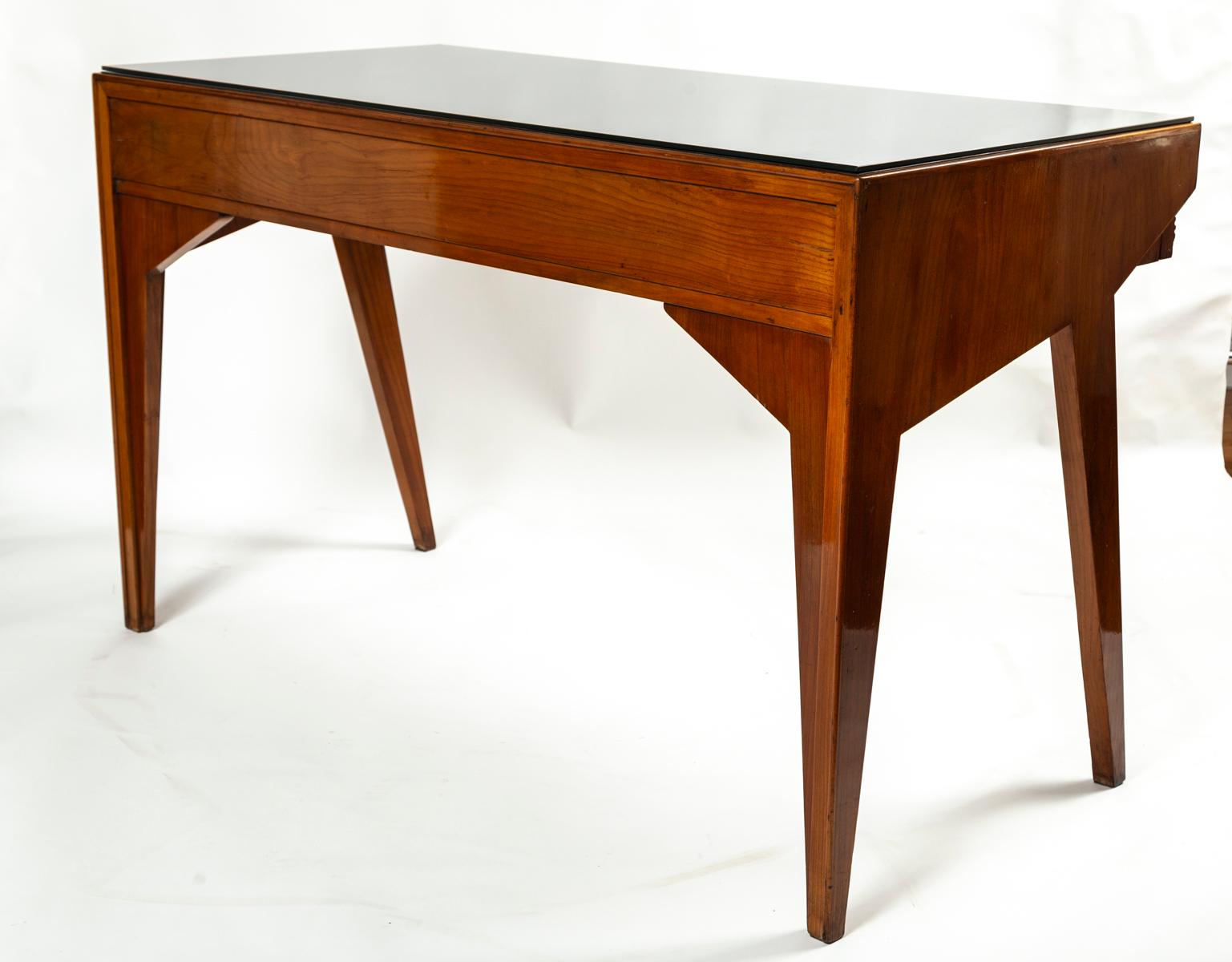 Rare Mid Century Italian Grissinato Desk In The Style Of Gio Ponti For Sale 2