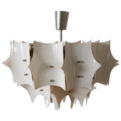 Rare Mid-Century Modern 18-Flamed Pendant Lamp or Chandelier Austria, 1960s