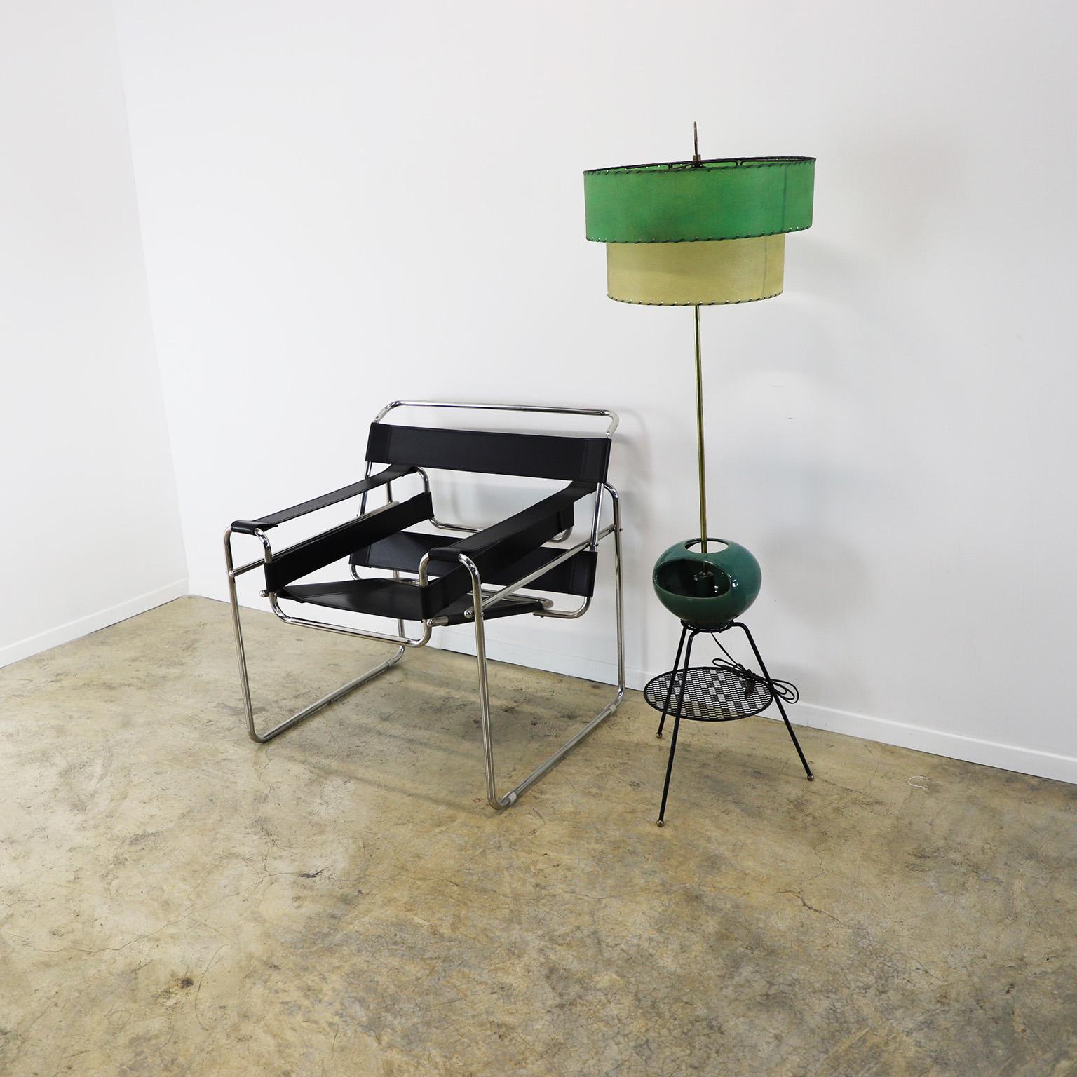 Mexicain Rare lampadaire atomique mi-siècle moderne avec pot de fleurs en céramique en vente
