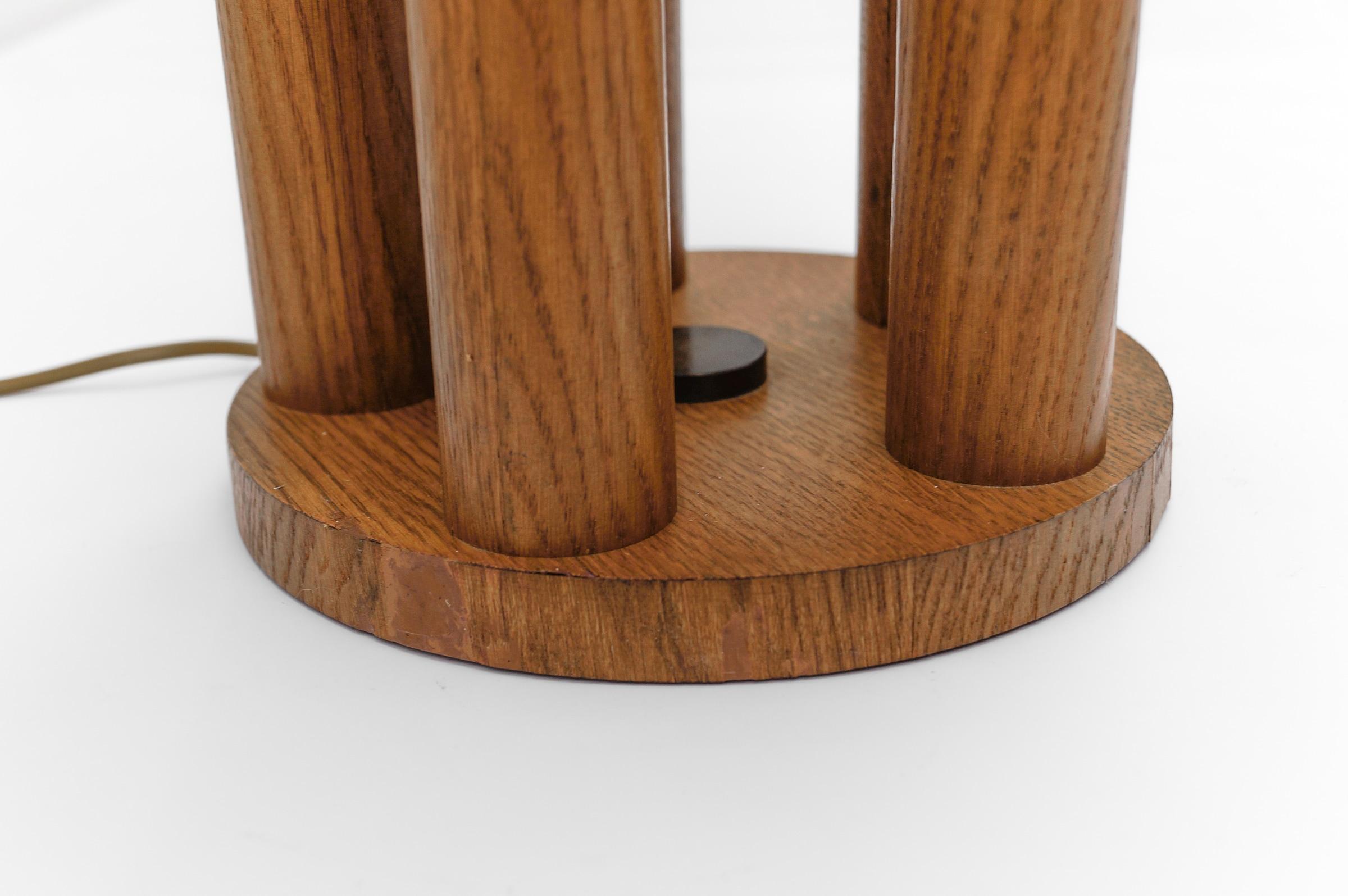 Rare Mid-Century Modern Bamboo Floor Lamp with Five Opal Glass Shades, 1960s For Sale 7