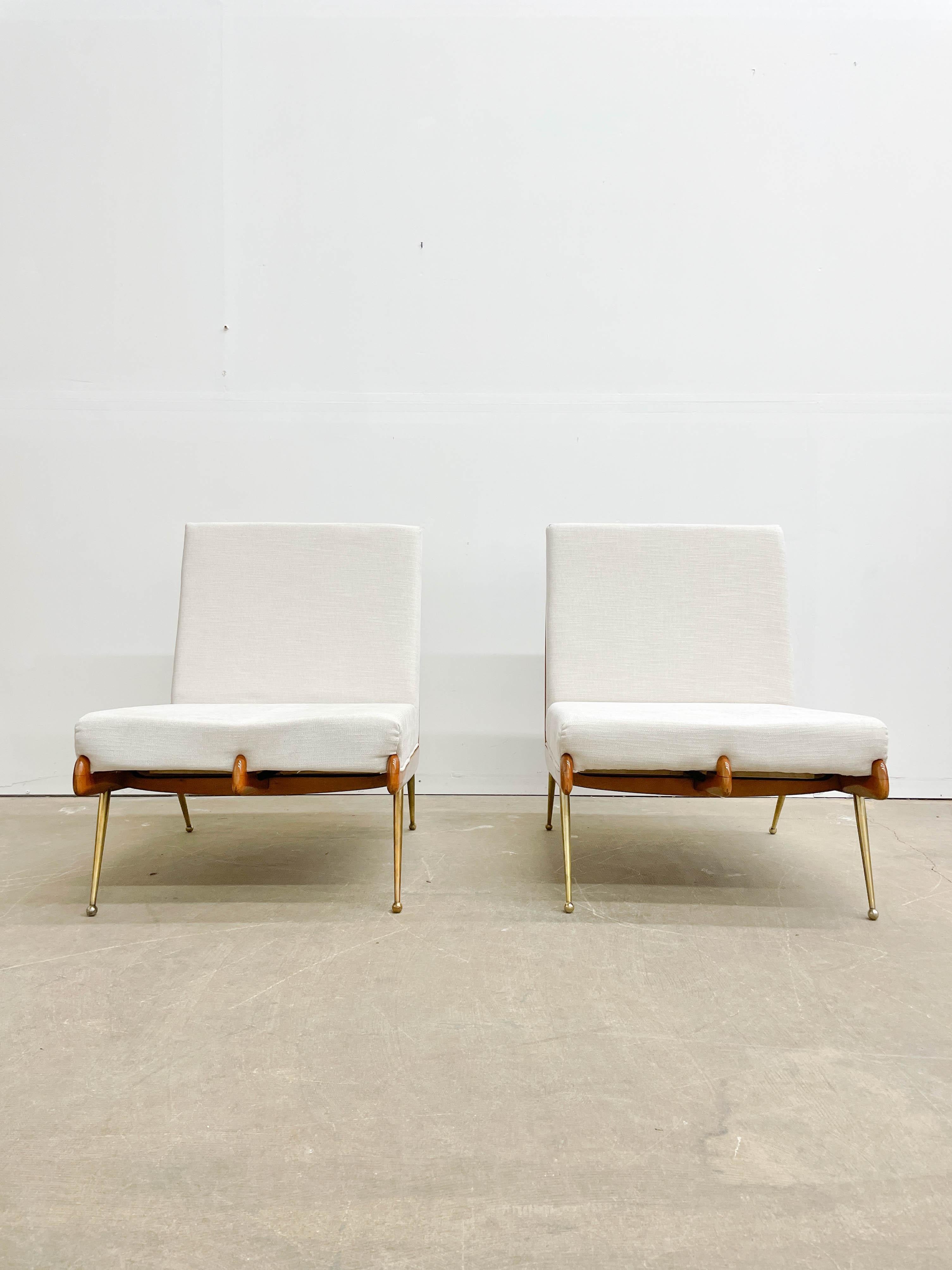 American Rare Mid Century Modern Boomerang Chairs by Artcraft / Robinson-Johnson