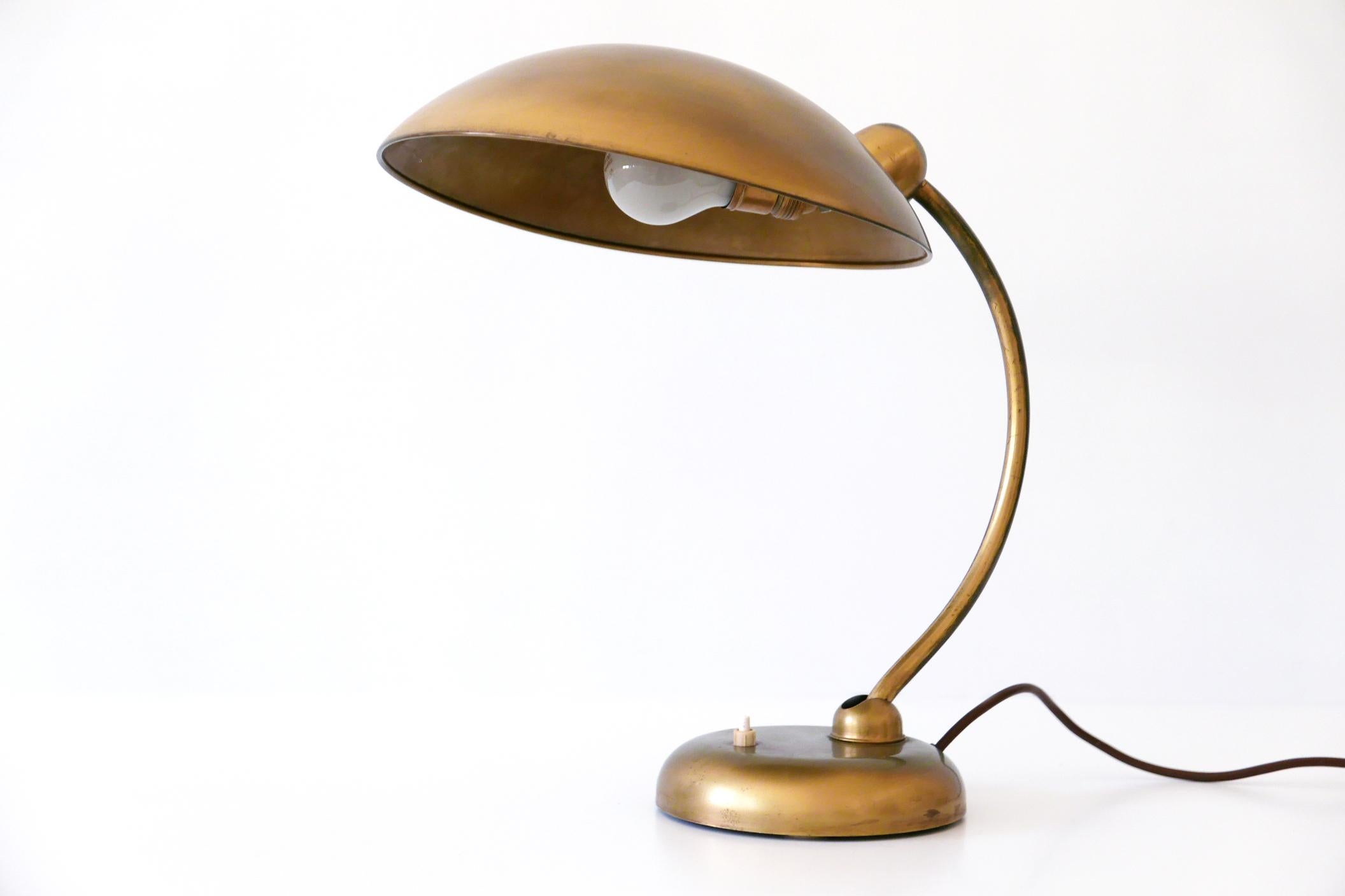Rare Mid-Century Modern Brass Desk Light or Table Lamp, 1950, Germany For Sale 4