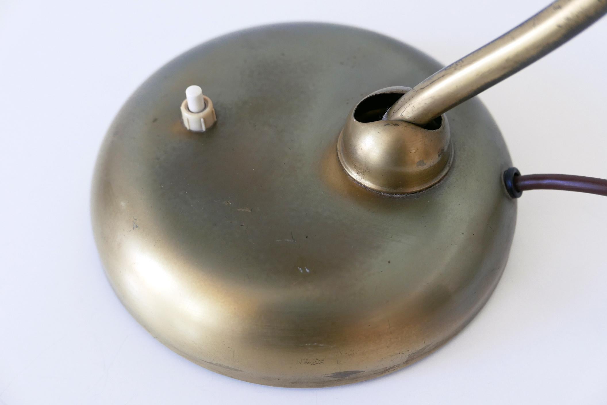 Rare Mid-Century Modern Brass Desk Light or Table Lamp, 1950, Germany 7