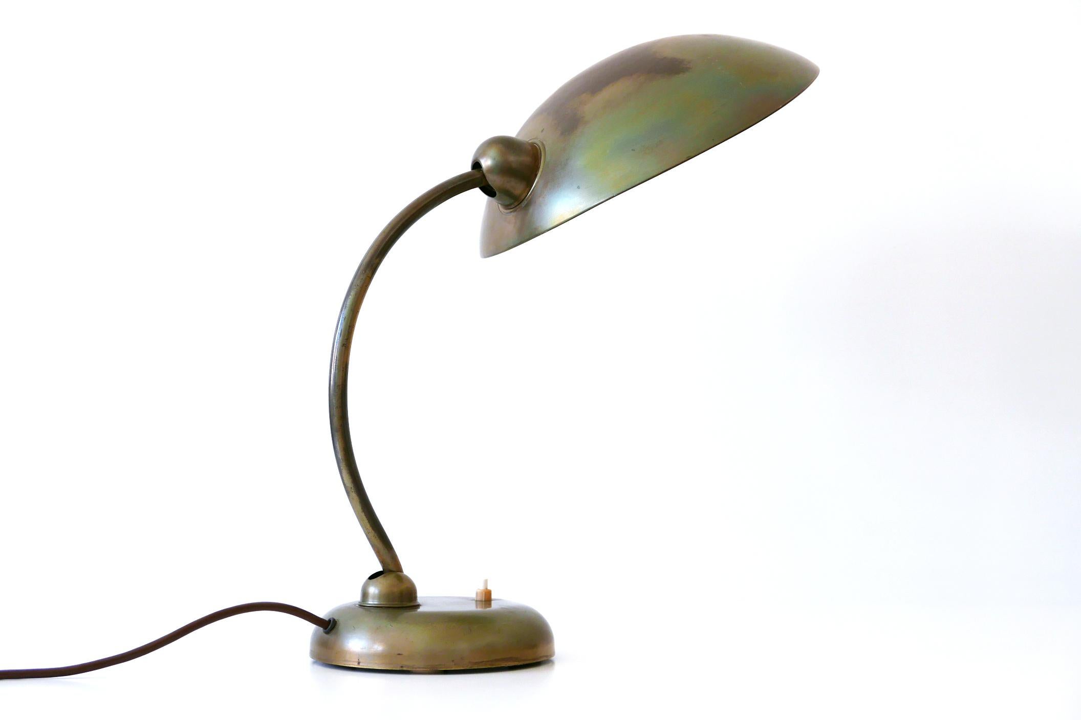 Rare Mid-Century Modern Brass Desk Light or Table Lamp, 1950, Germany For Sale 1
