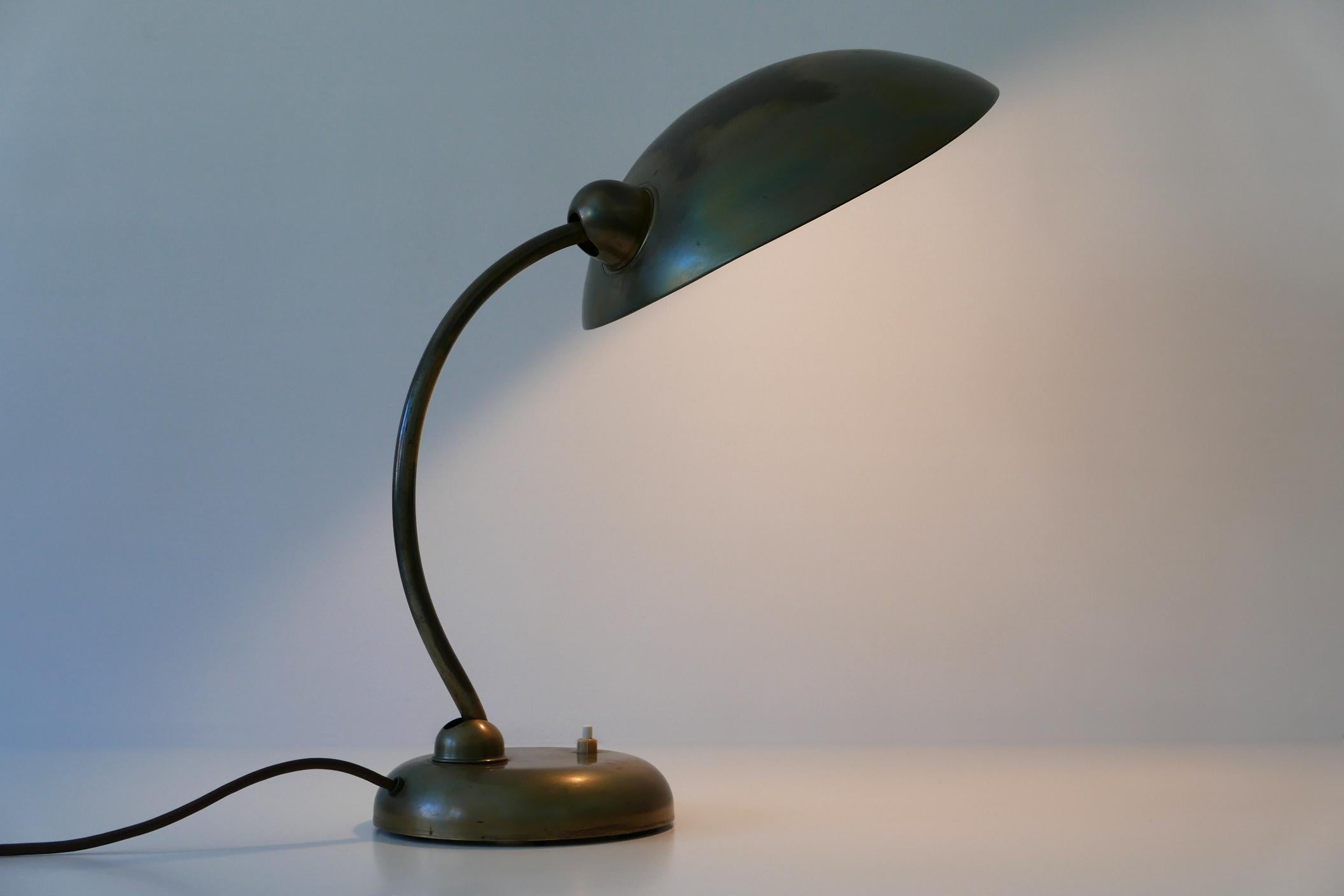 Rare Mid-Century Modern Brass Desk Light or Table Lamp, 1950, Germany For Sale 2