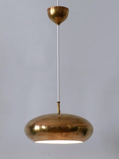 Rare Mid Century Modern Brass Pendant Lamp by Falkenbergs Belysning Sweden 1960s