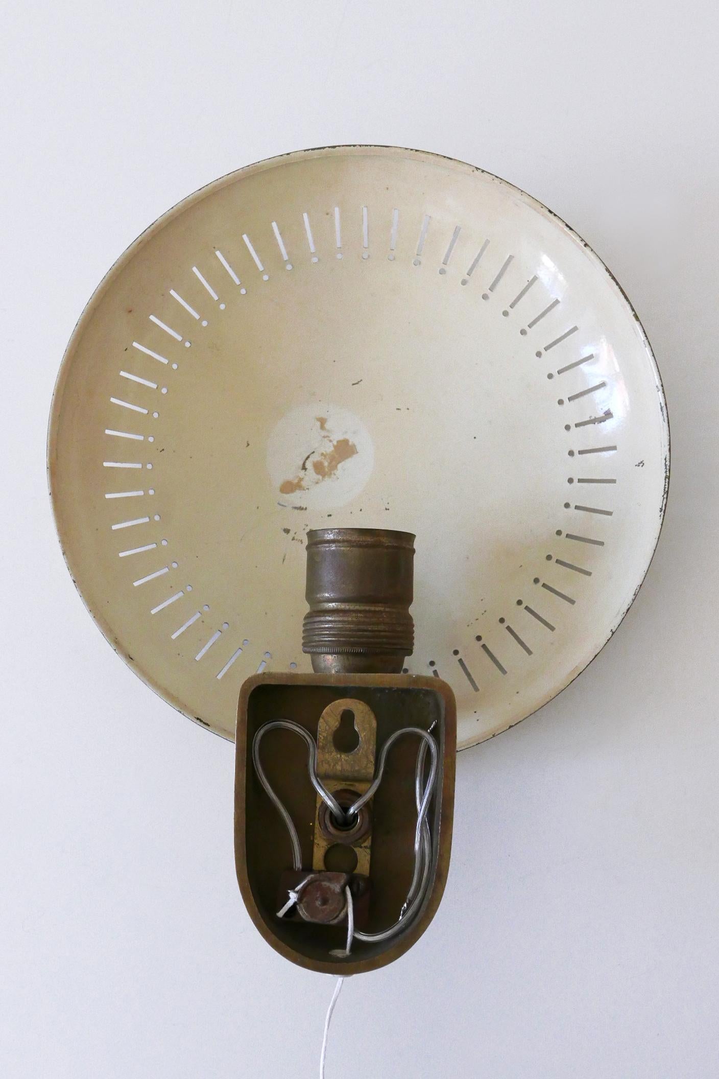 Raro candelabro o aplique de latón moderno de mediados de siglo, por Hillebrand Leuchten Años 50 en venta 13
