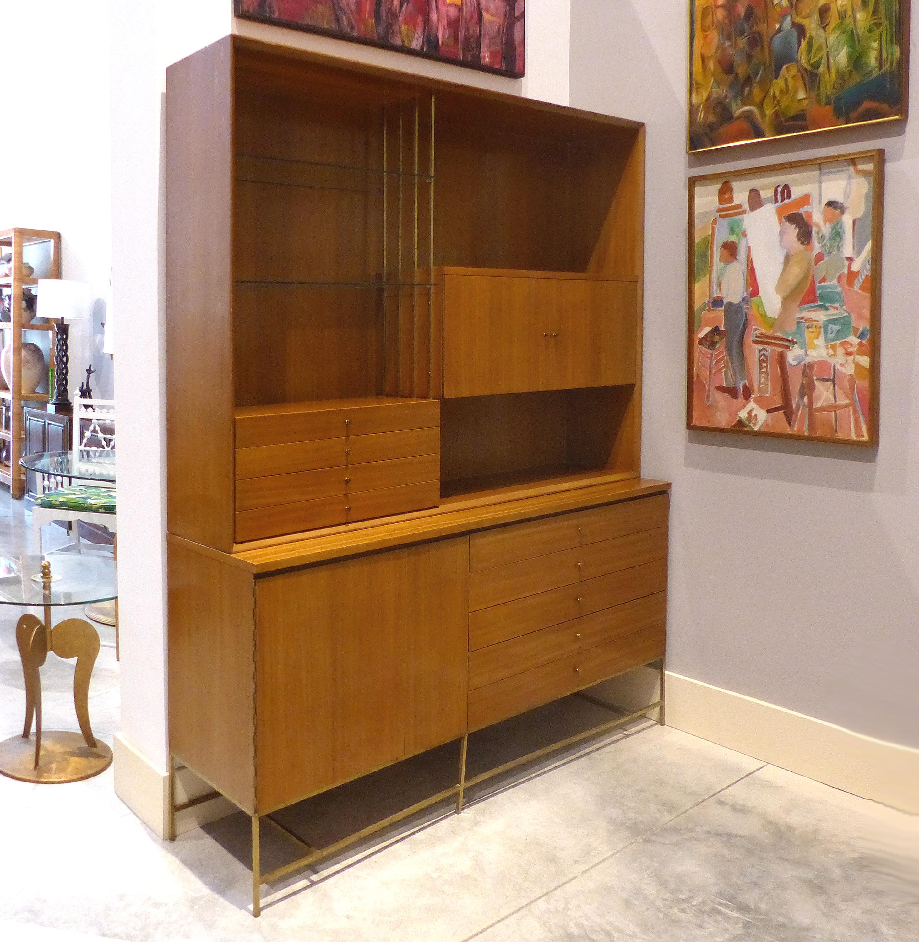 Paul McCobb Calvin Furniture Mid-Century Modern Breakfront, Rare  (Moderne der Mitte des Jahrhunderts)