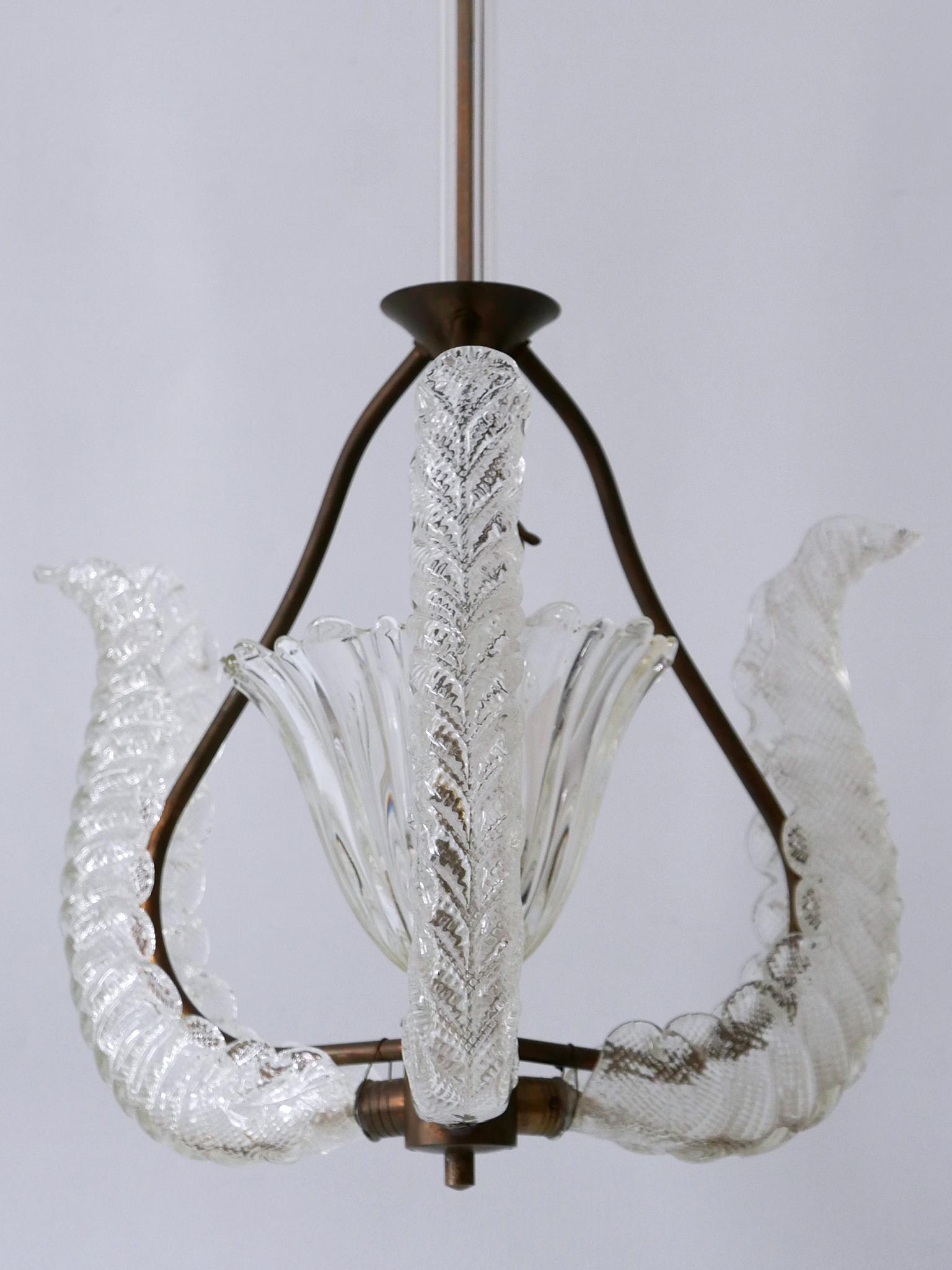 Rare Mid Century Modern Chandelier or Pendant Lamp 'Putti' by Barovier & Toso For Sale 8
