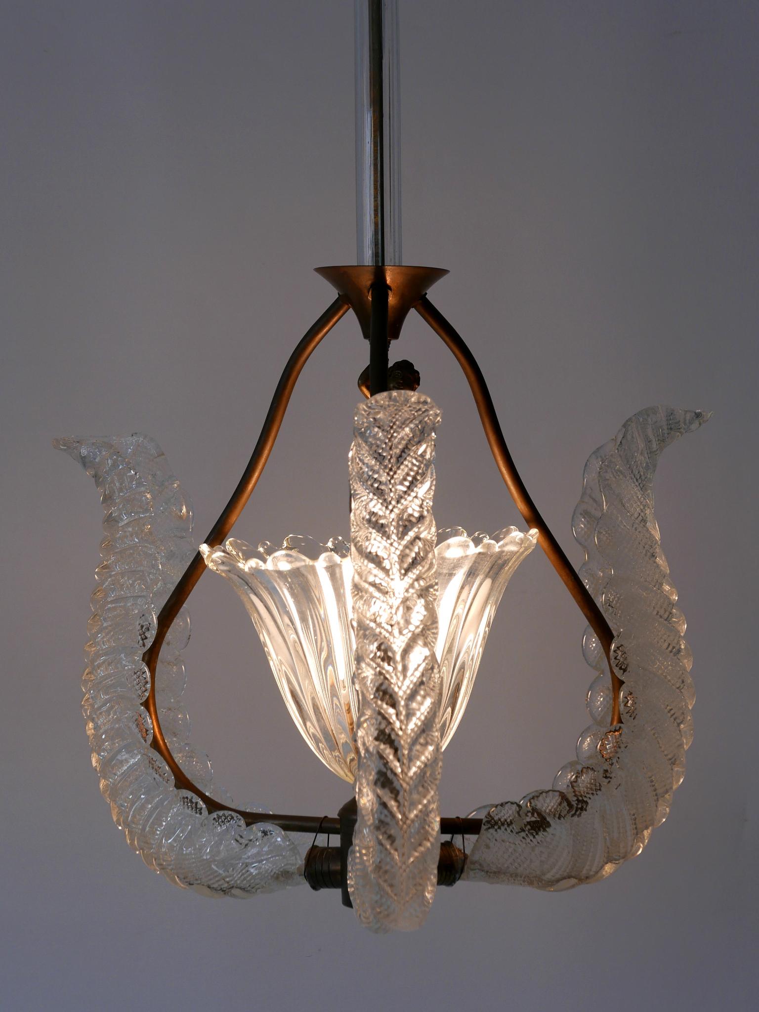 Rare Mid Century Modern Chandelier or Pendant Lamp 'Putti' by Barovier & Toso For Sale 9