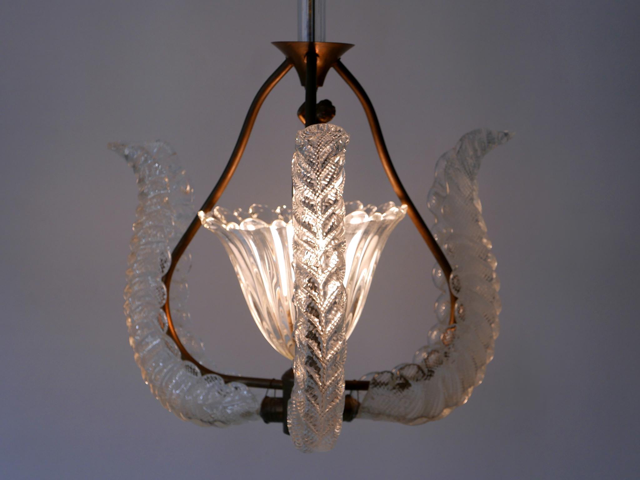 Rare Mid Century Modern Chandelier or Pendant Lamp 'Putti' by Barovier & Toso For Sale 11