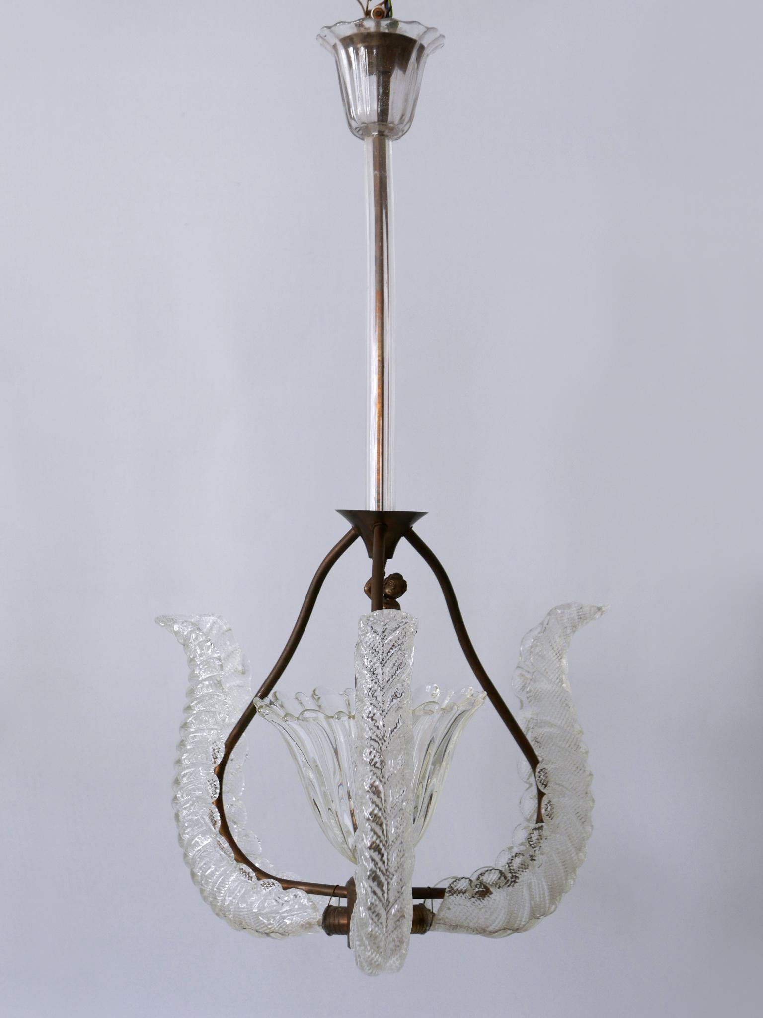 Mid-20th Century Rare Mid Century Modern Chandelier or Pendant Lamp 'Putti' by Barovier & Toso For Sale