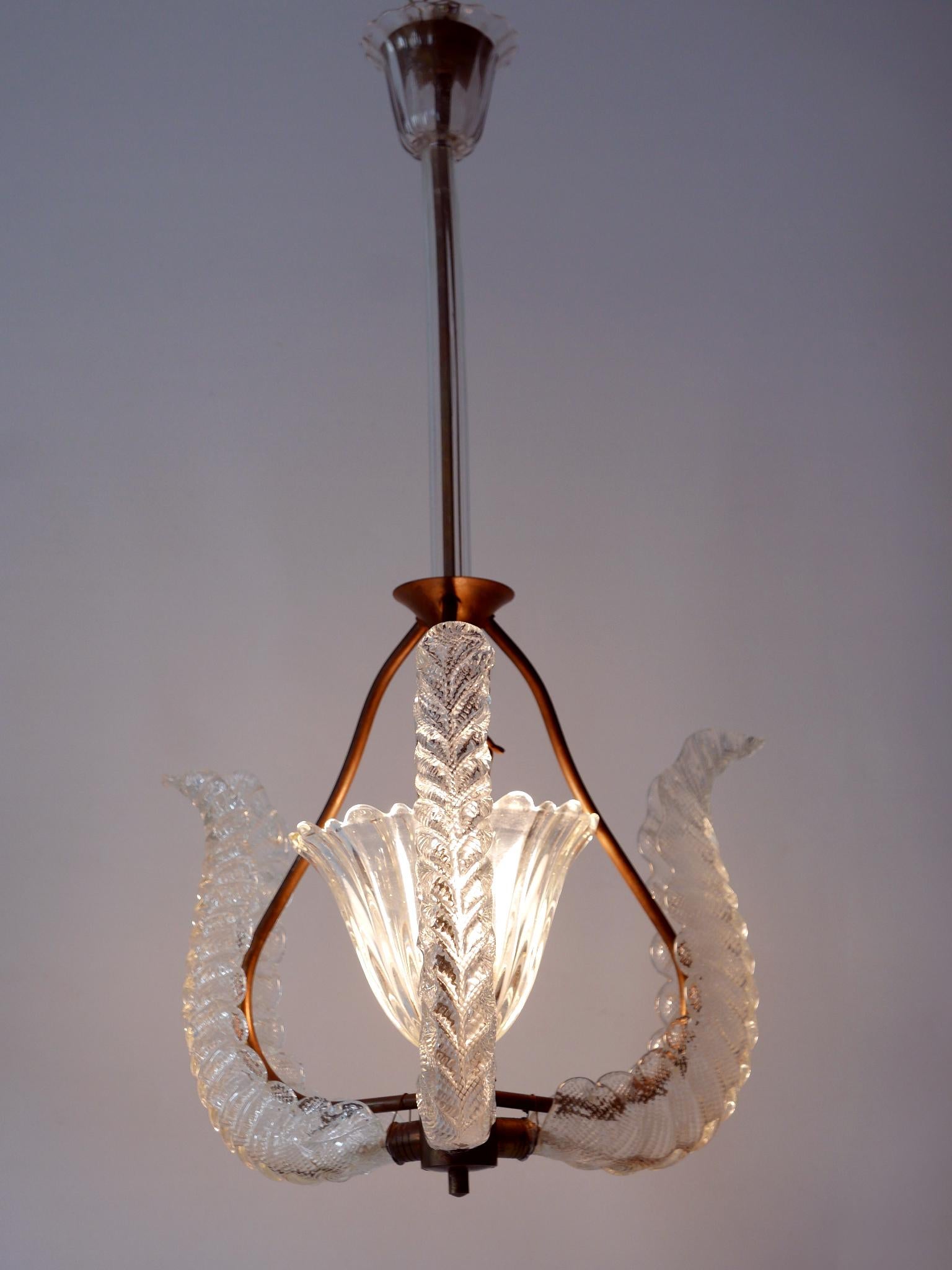 Rare Mid Century Modern Chandelier or Pendant Lamp 'Putti' by Barovier & Toso For Sale 2