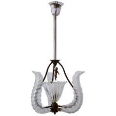 Rare Mid Century Modern Chandelier or Pendant Lamp 'Putti' by Barovier & Toso
