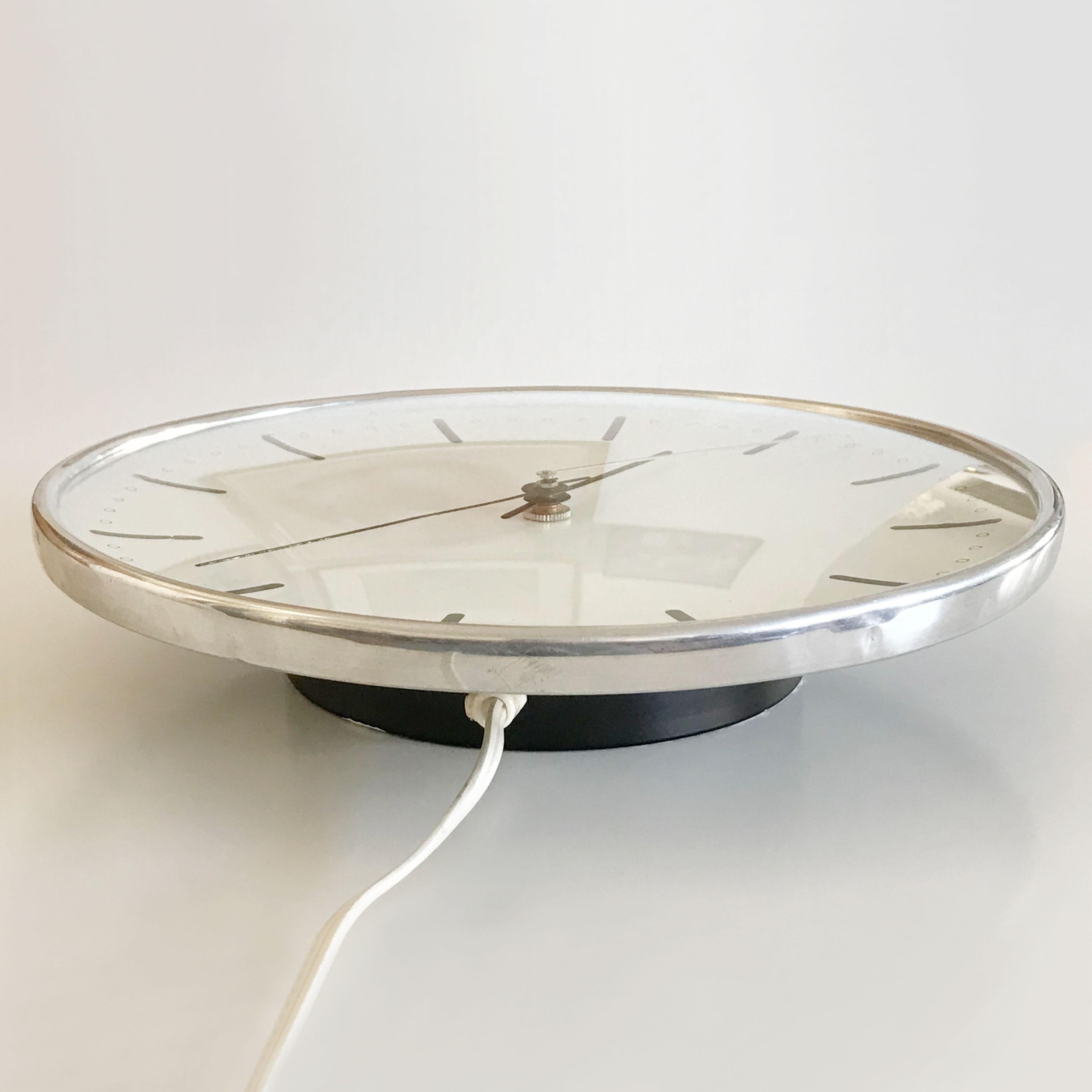 Rare Mid-Century Modern City Hall Wall Clock by Arne Jacobsen for Gefa ...