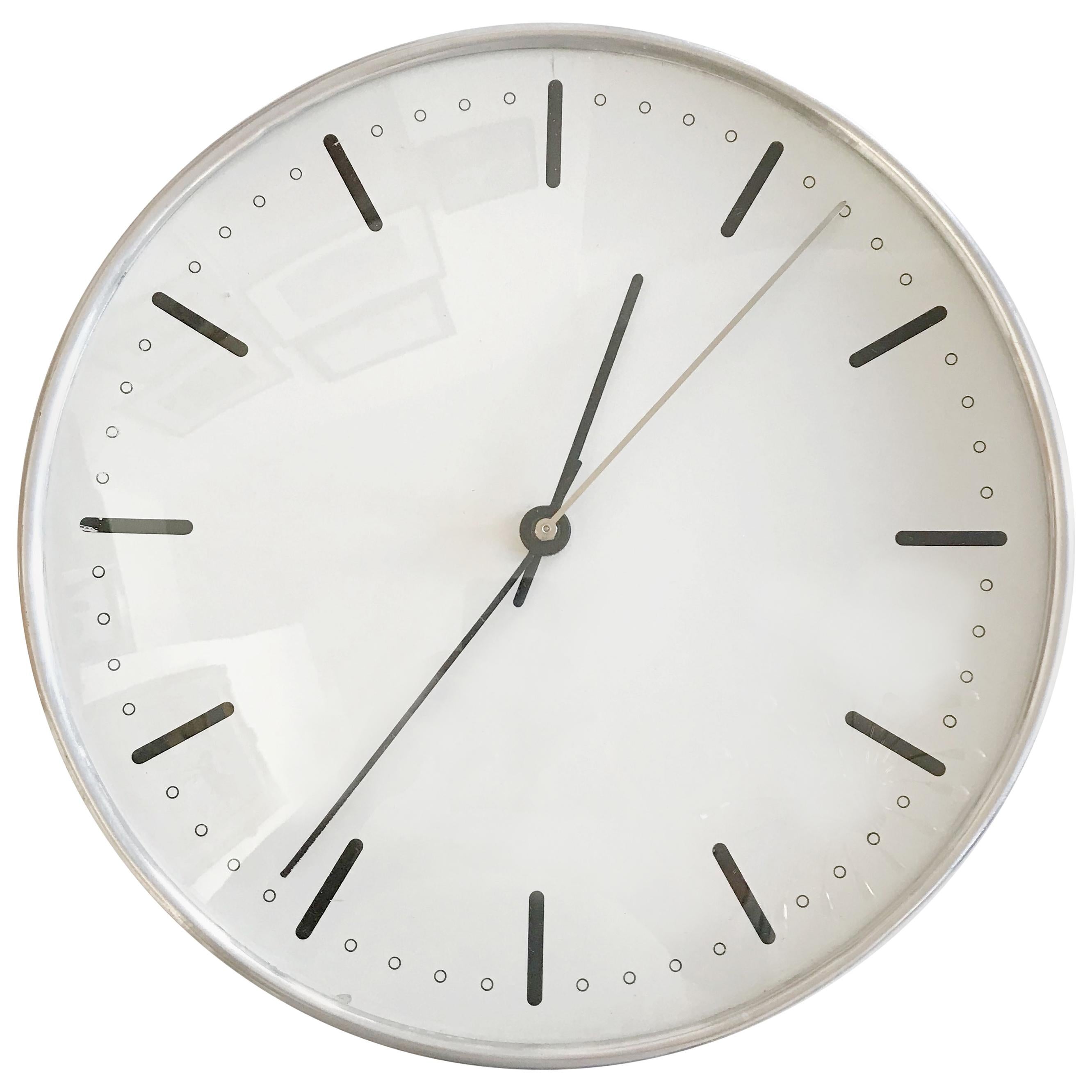 Rare Mid-Century Modern City Hall Wall Clock by Arne Jacobsen for Gefa, 1950s