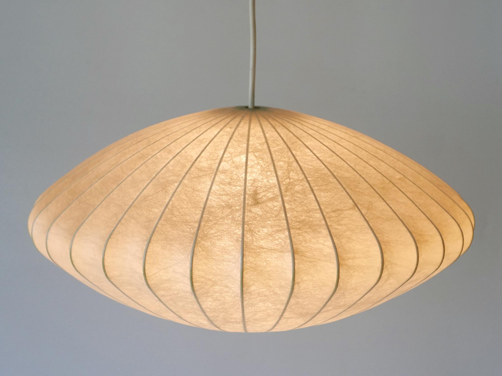 Rare Mid-Century Modern Cocoon Pendant Lamp or Hanging Light by Goldkant 1960s For Sale 5