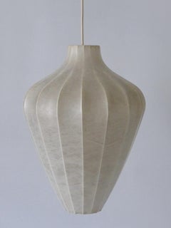 Rare Mid-Century Modern Cocoon Pendant Lamp or Hanging Light by Goldkant 1960s
