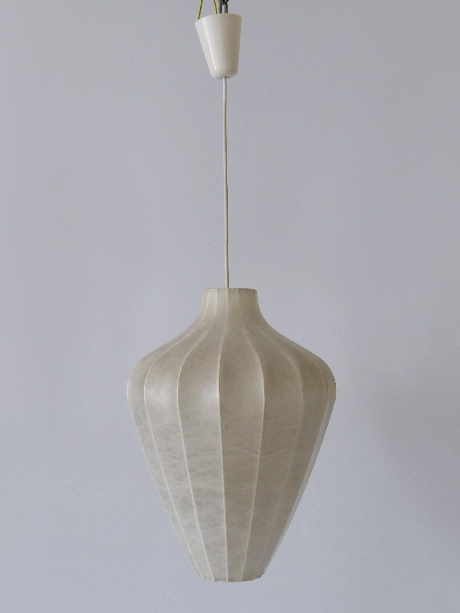 Rara lampada a sospensione o lampada a sospensione Cocoon di Goldkant del 1960 In condizioni buone in vendita a Munich, DE
