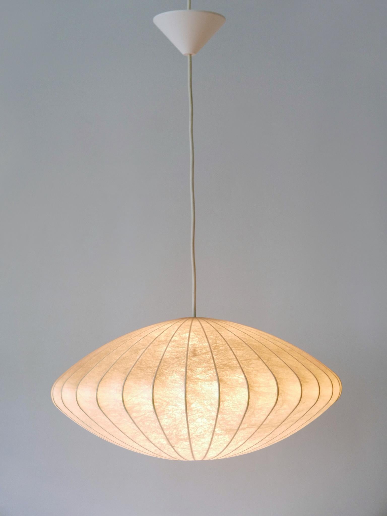 Metal Rare Mid-Century Modern Cocoon Pendant Lamp or Hanging Light by Goldkant 1960s For Sale