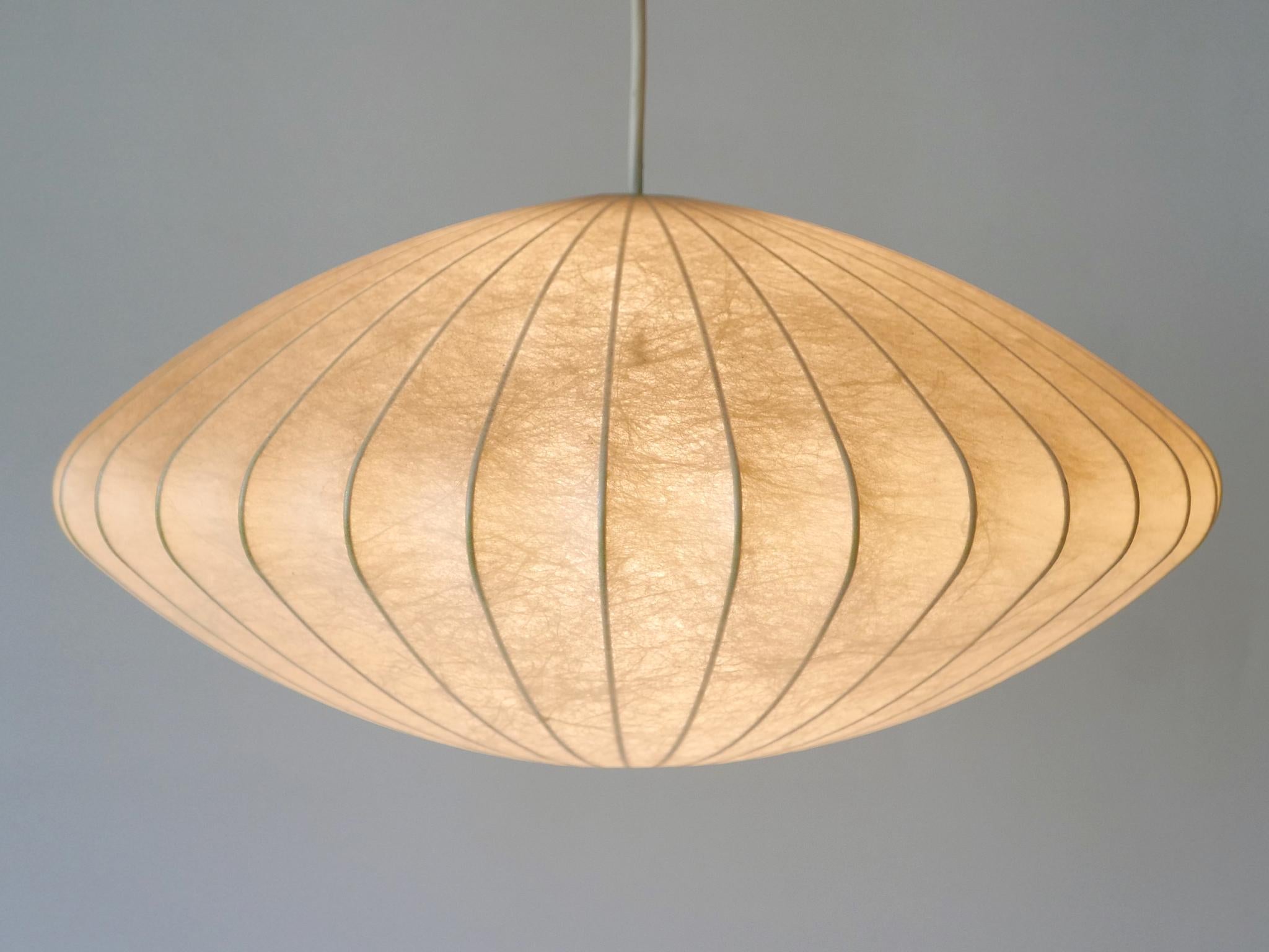 Rare Mid-Century Modern Cocoon Pendant Lamp or Hanging Light by Goldkant 1960s For Sale 3