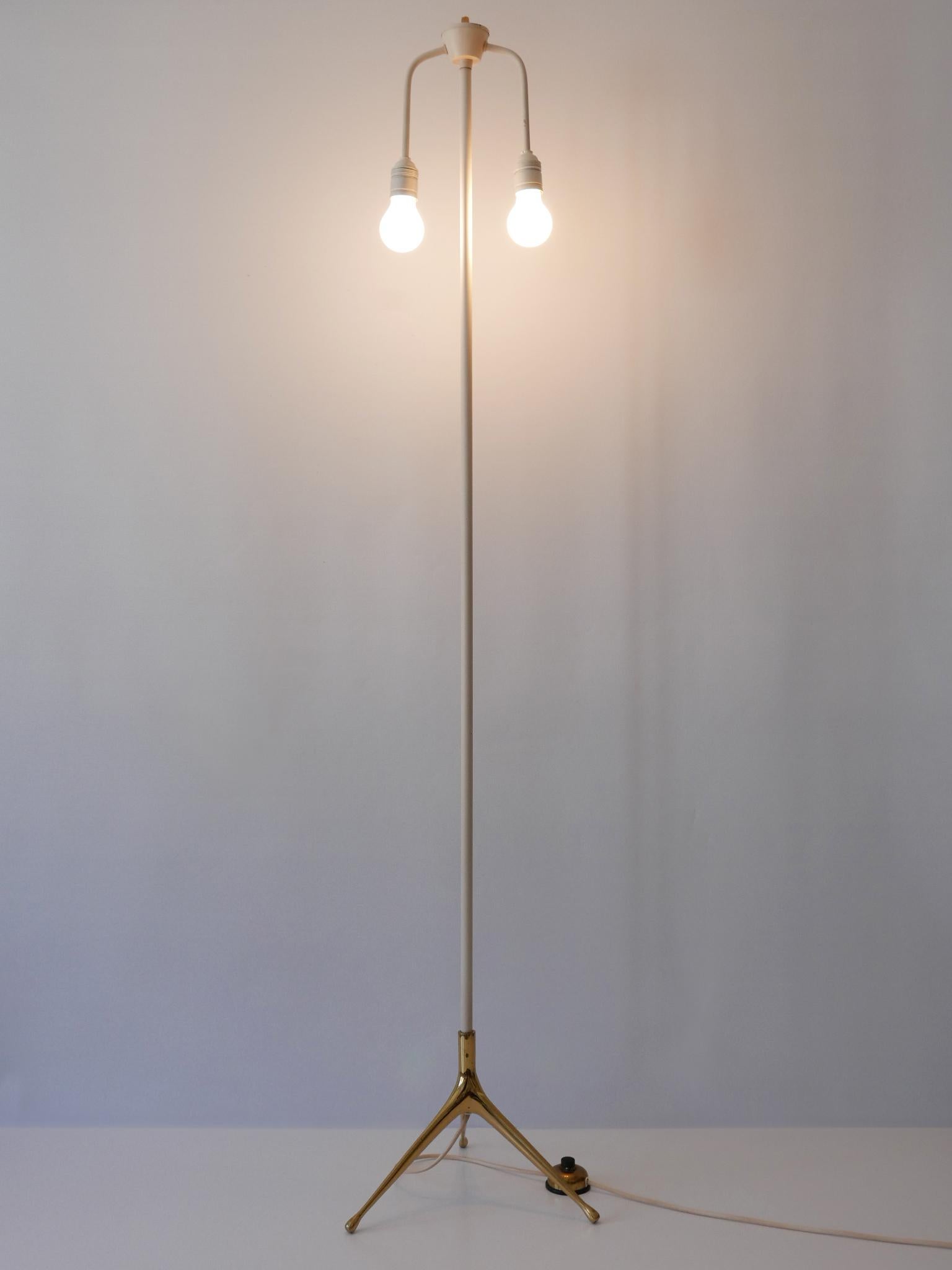 Peint Rare lampadaire à pied Crowfoot moderne mi-siècle par Vereinigte Werksttten, années 1950 en vente