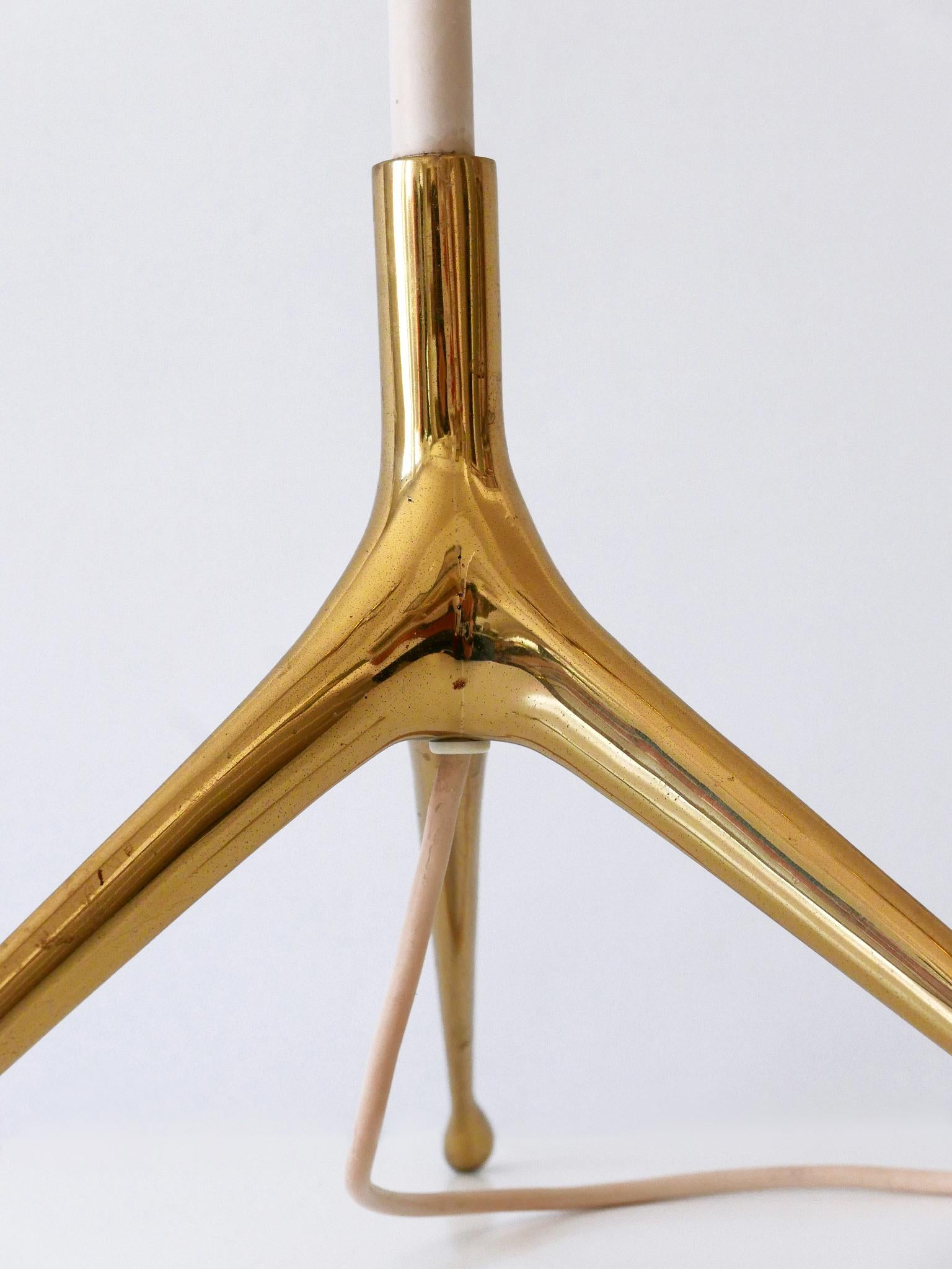 Métal Rare lampadaire à pied Crowfoot moderne mi-siècle par Vereinigte Werksttten, années 1950 en vente