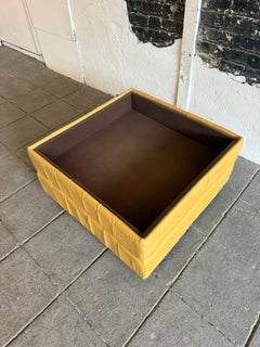 Seltener Mid Century Modern Cube Leder Couchtisch von Percival Lafer Brasilien