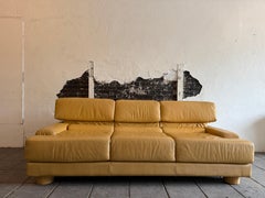 Rare Mid Century Modern Cube Leather sofa by Percival Lafer Brazil 1970