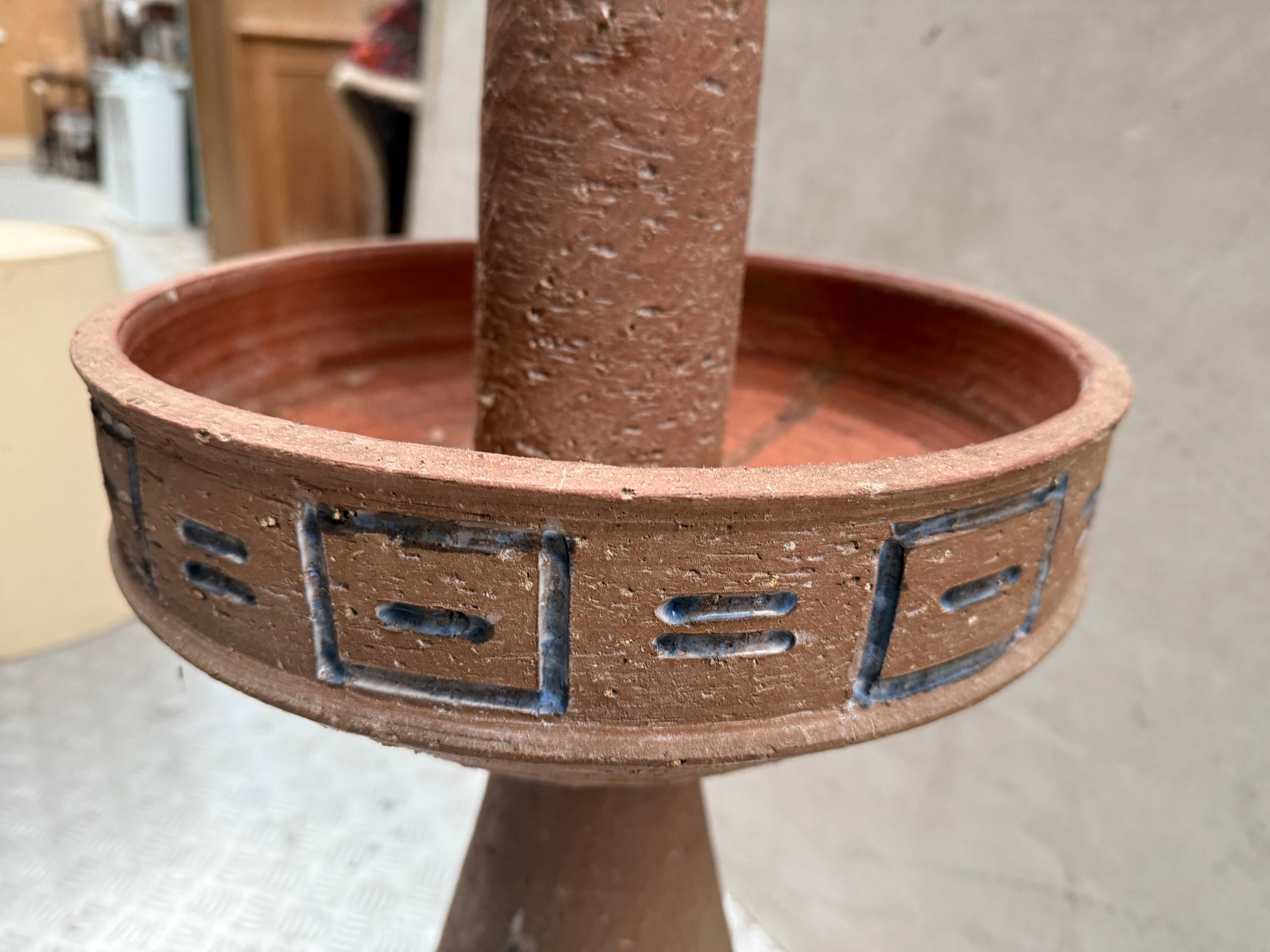 Rara lámpara de pie de cerámica danesa moderna de mediados de siglo, años 60 en venta 4