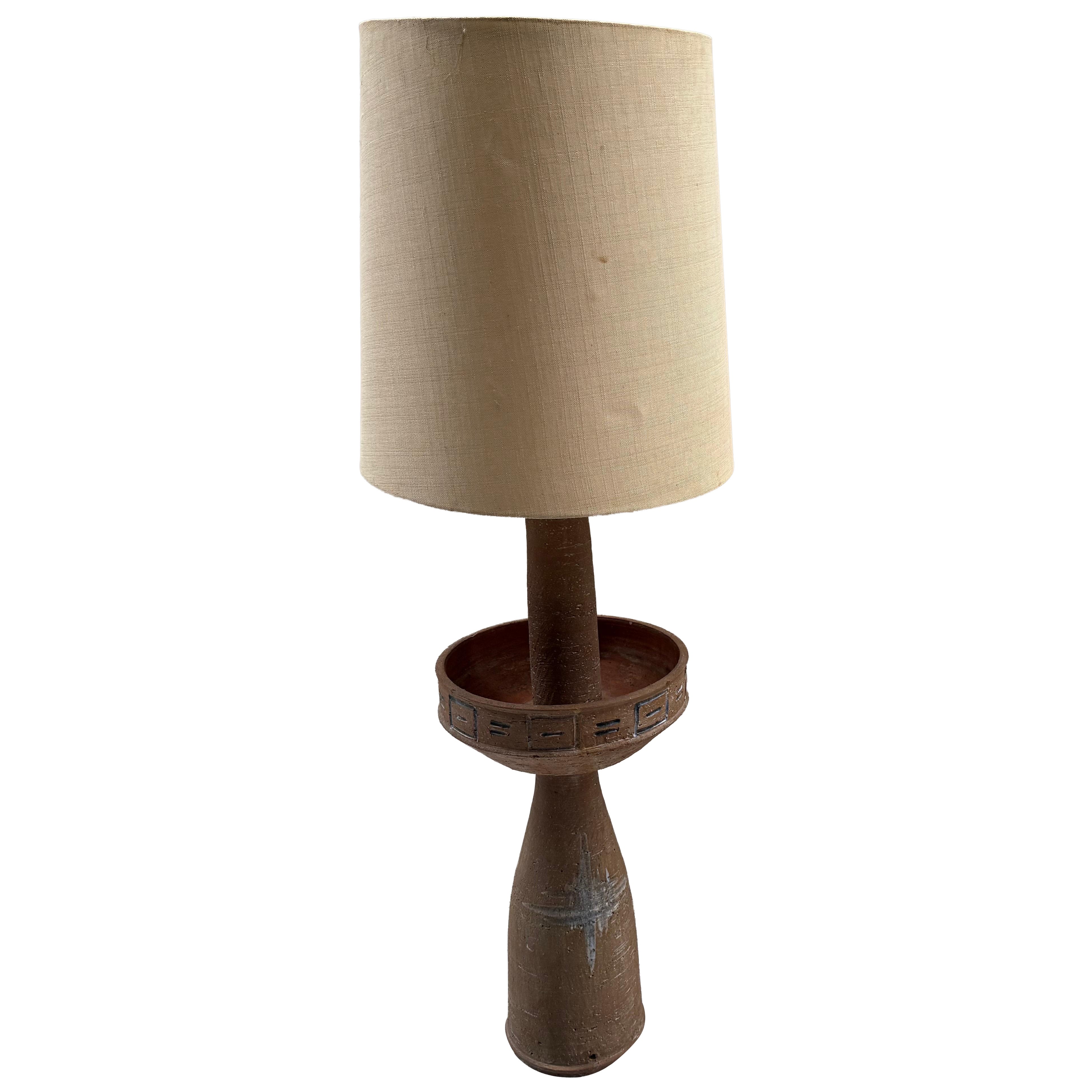 Rare Mid century modern Danish ceramic floor lamp, 1960's