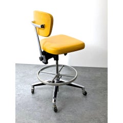 Rare Mid Century Modern Drafting Stool by Eero Saarinen for Knoll Model 77S 1956