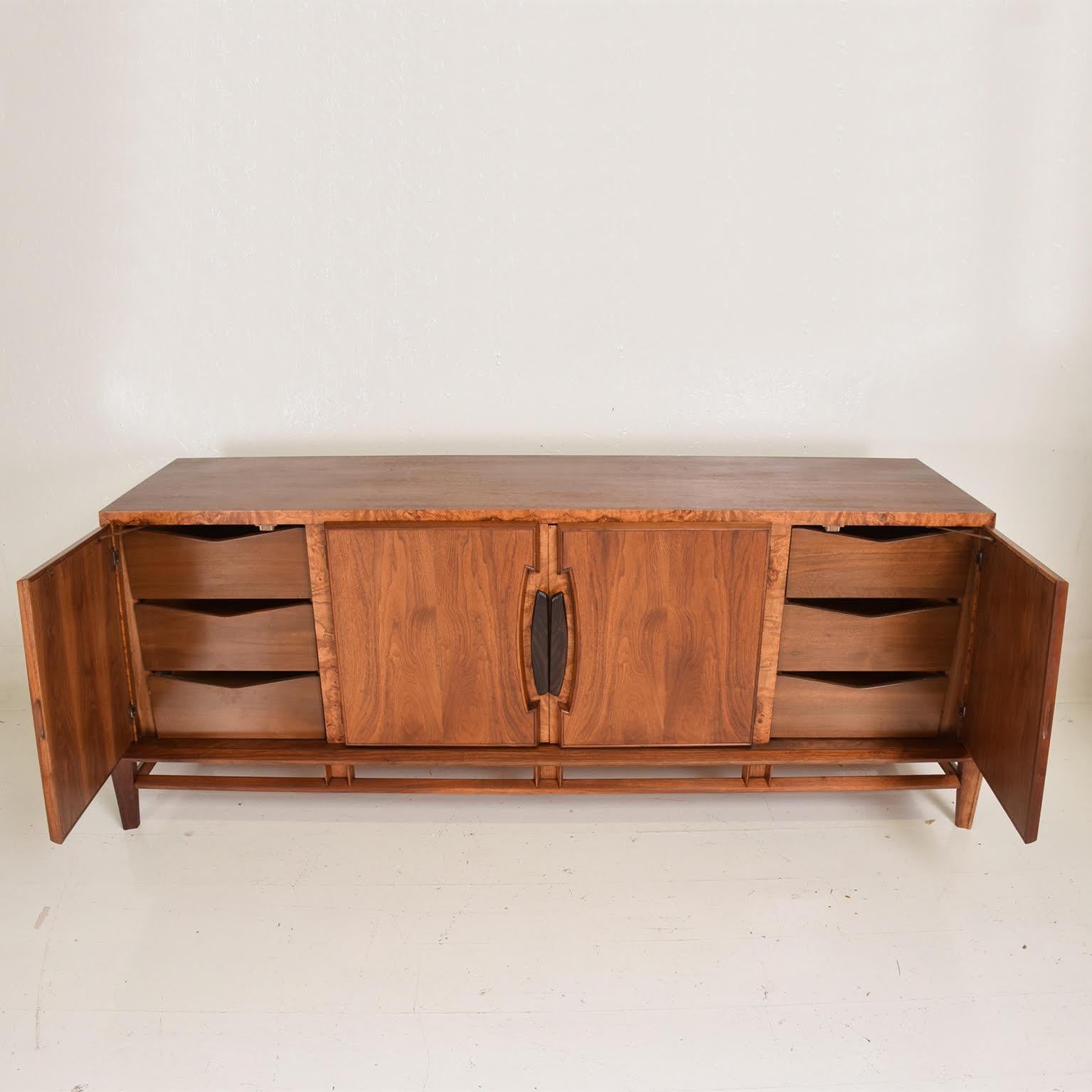 Rare Mid-Century Modern Dresser by Helen Hobey for Baker Walnut, Burl & Rosewood 1