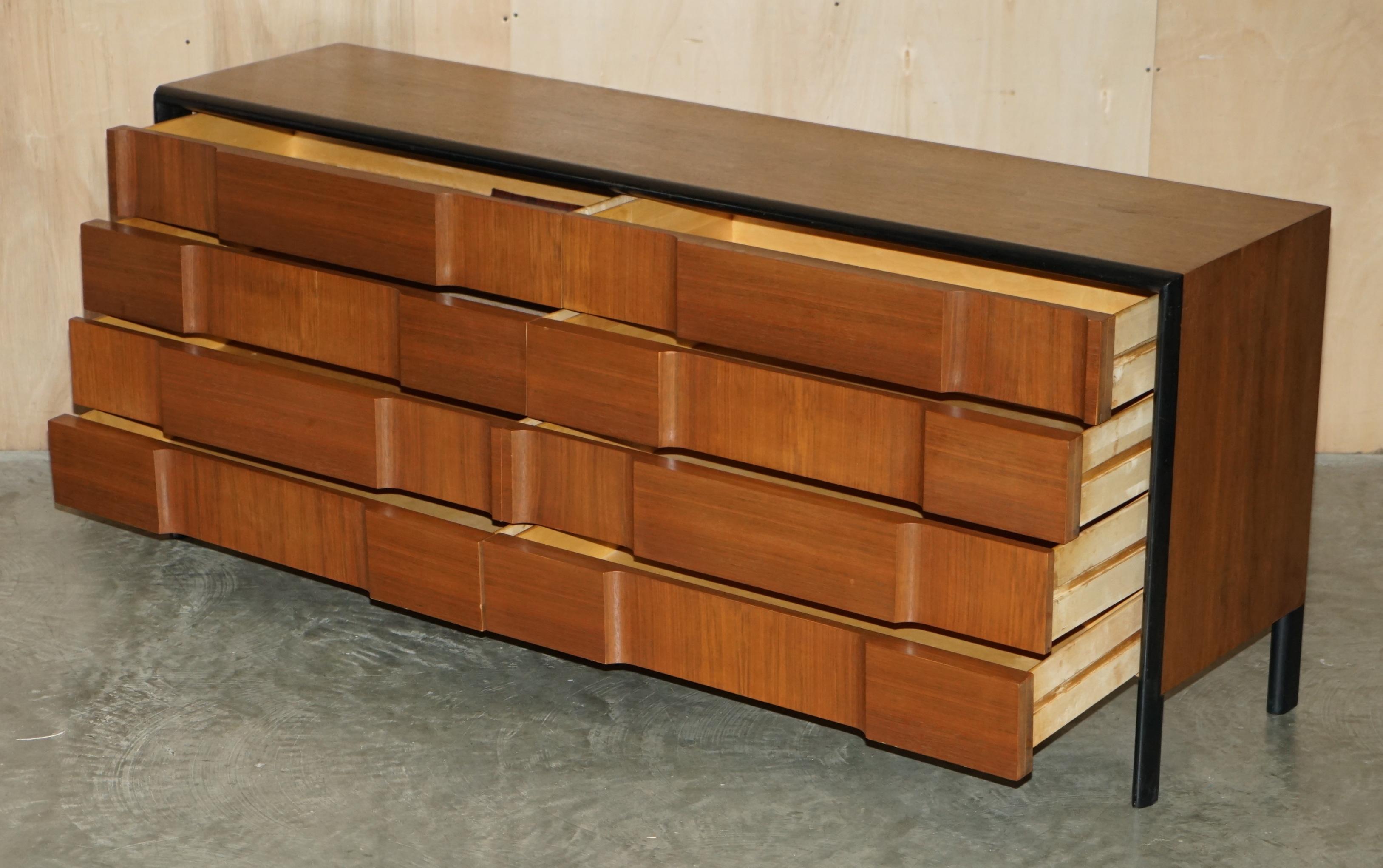 Rare Mid-Century Modern Edmond J Spence Checkerboard Sideboard Chest of Drawers For Sale 9