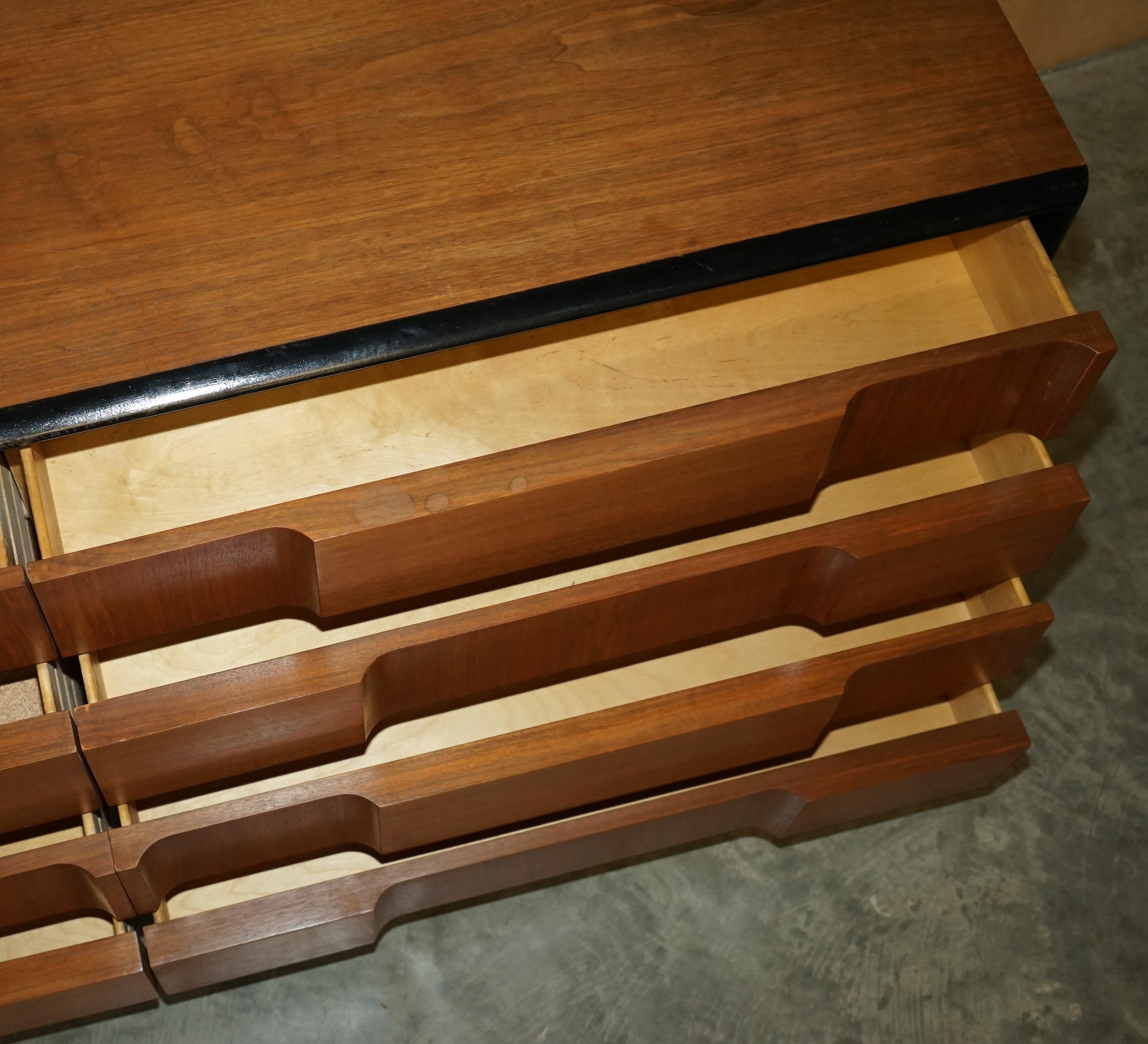 Rare Mid-Century Modern Edmond J Spence Checkerboard Sideboard Chest of Drawers For Sale 11