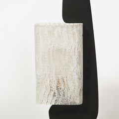 Rare Mid-Century Modern Enamel & Textured Glass Table Lamp by Maison Arlus