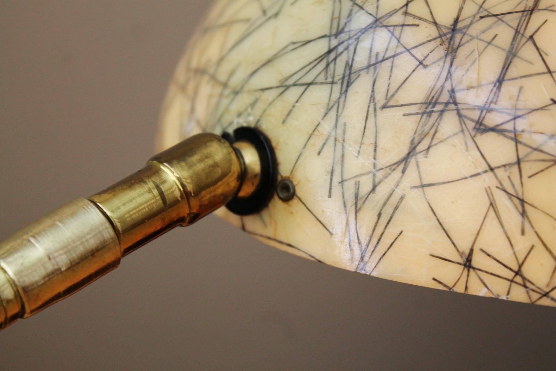 ¡RARO! Lámpara Cobra de Fibra de Vidrio Moderna de Mitad de Siglo Greta Grossman Prototipo Años 50 Esmaltado en venta