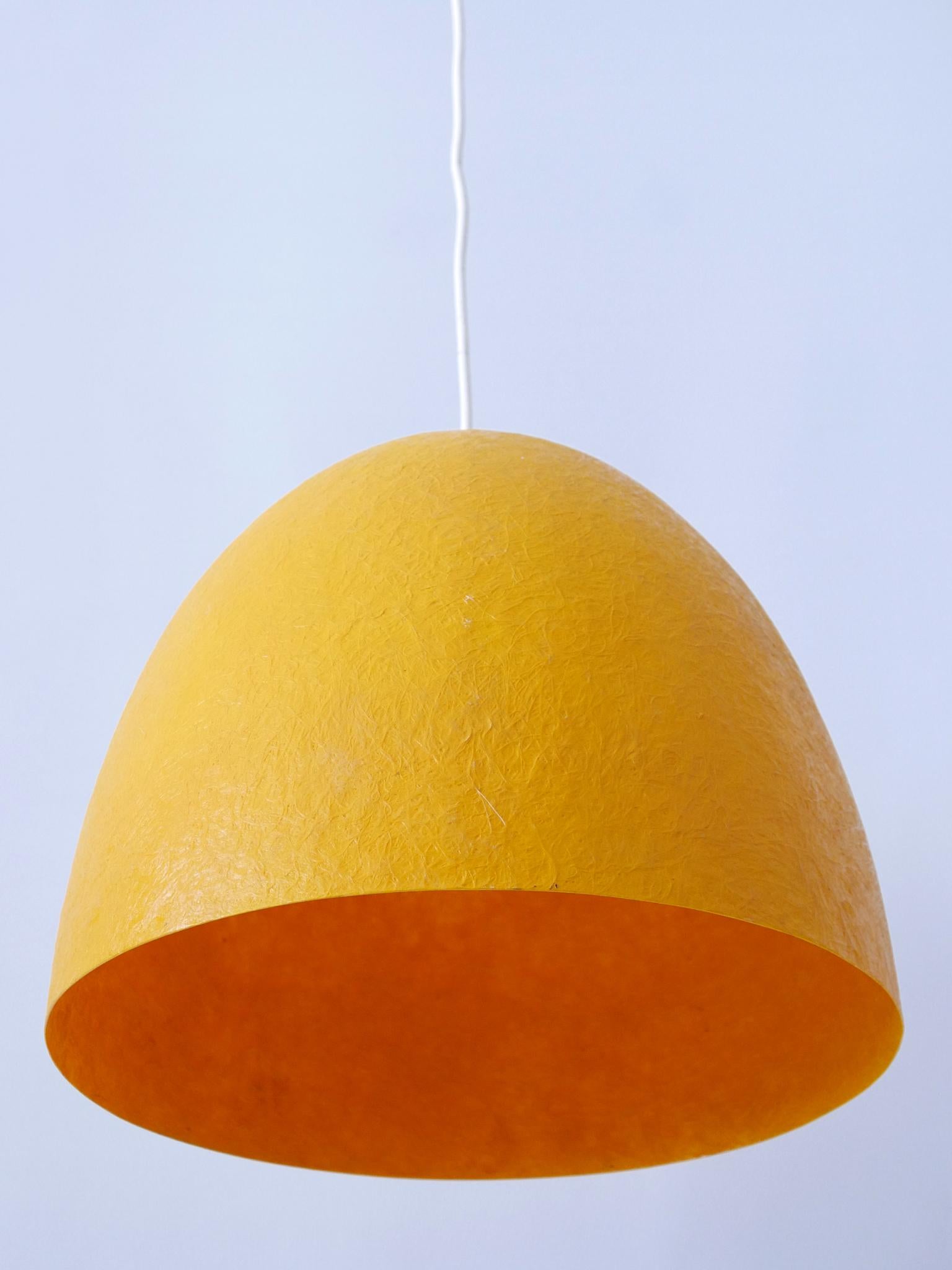 Rare Mid-Century Modern Fiberglass Pendant Lamp or Hanging Light Germany 1970s For Sale 6