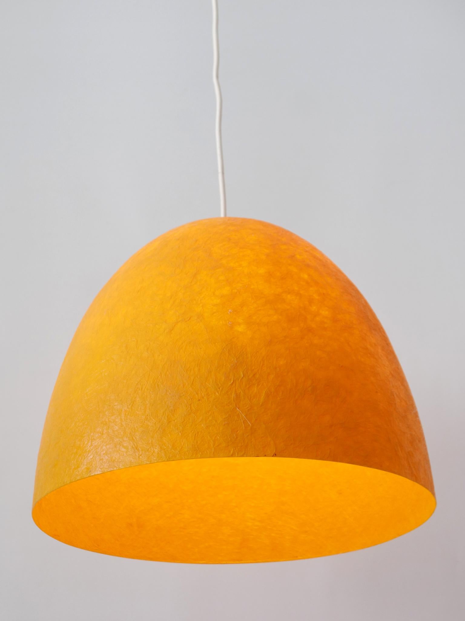 Rare Mid-Century Modern Fiberglass Pendant Lamp or Hanging Light Germany 1970s For Sale 7