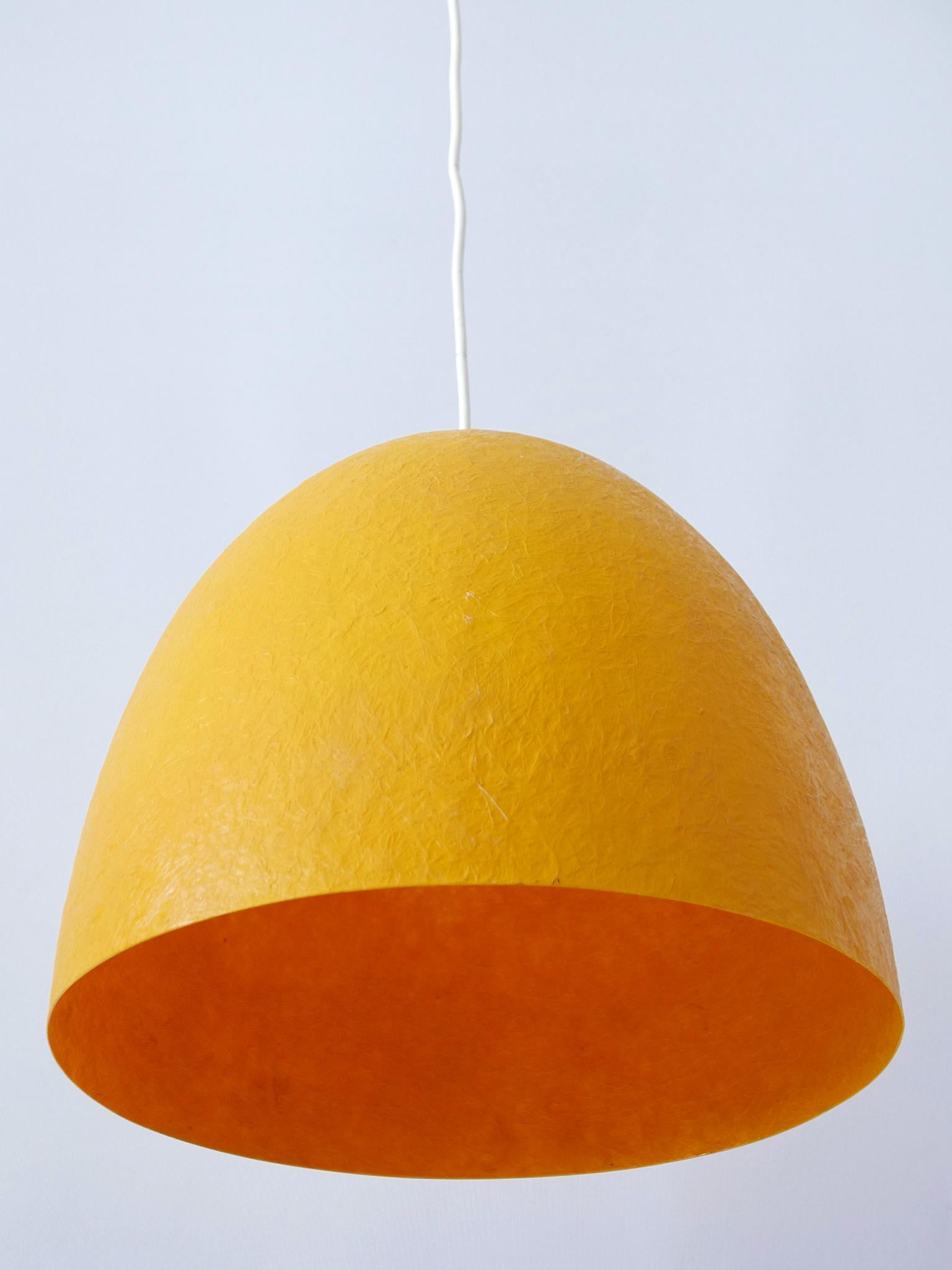 Rare Mid-Century Modern Fiberglass Pendant Lamp or Hanging Light Germany 1970s For Sale 8